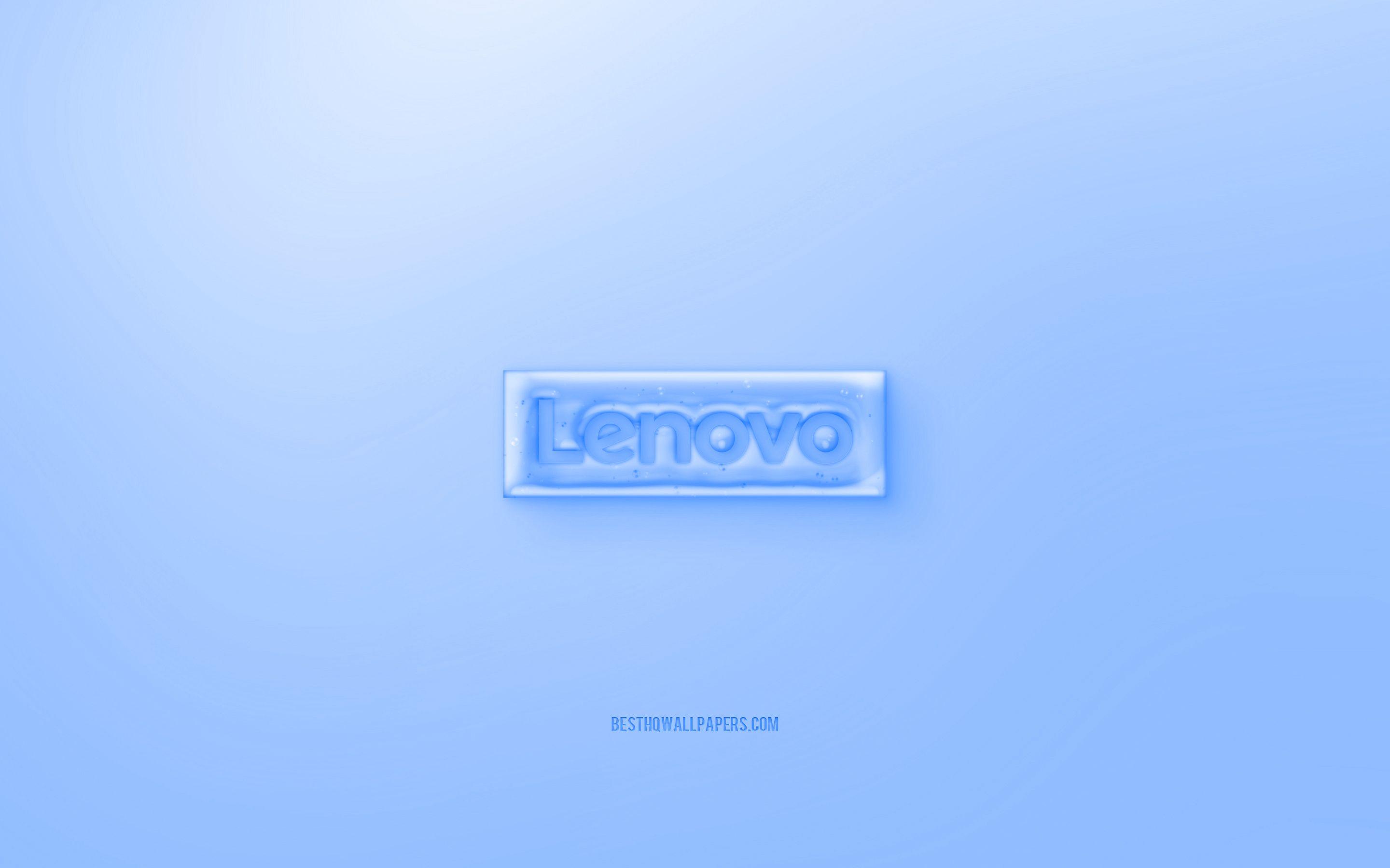 2880x1800 Download wallpaper Lenovo 3D logo, Blue background, Blue Lenovo jelly logo, Lenovo emblem, creative 3D art, Lenovo for desktop with resolution 2880x1800. High Quality HD picture wallpaper