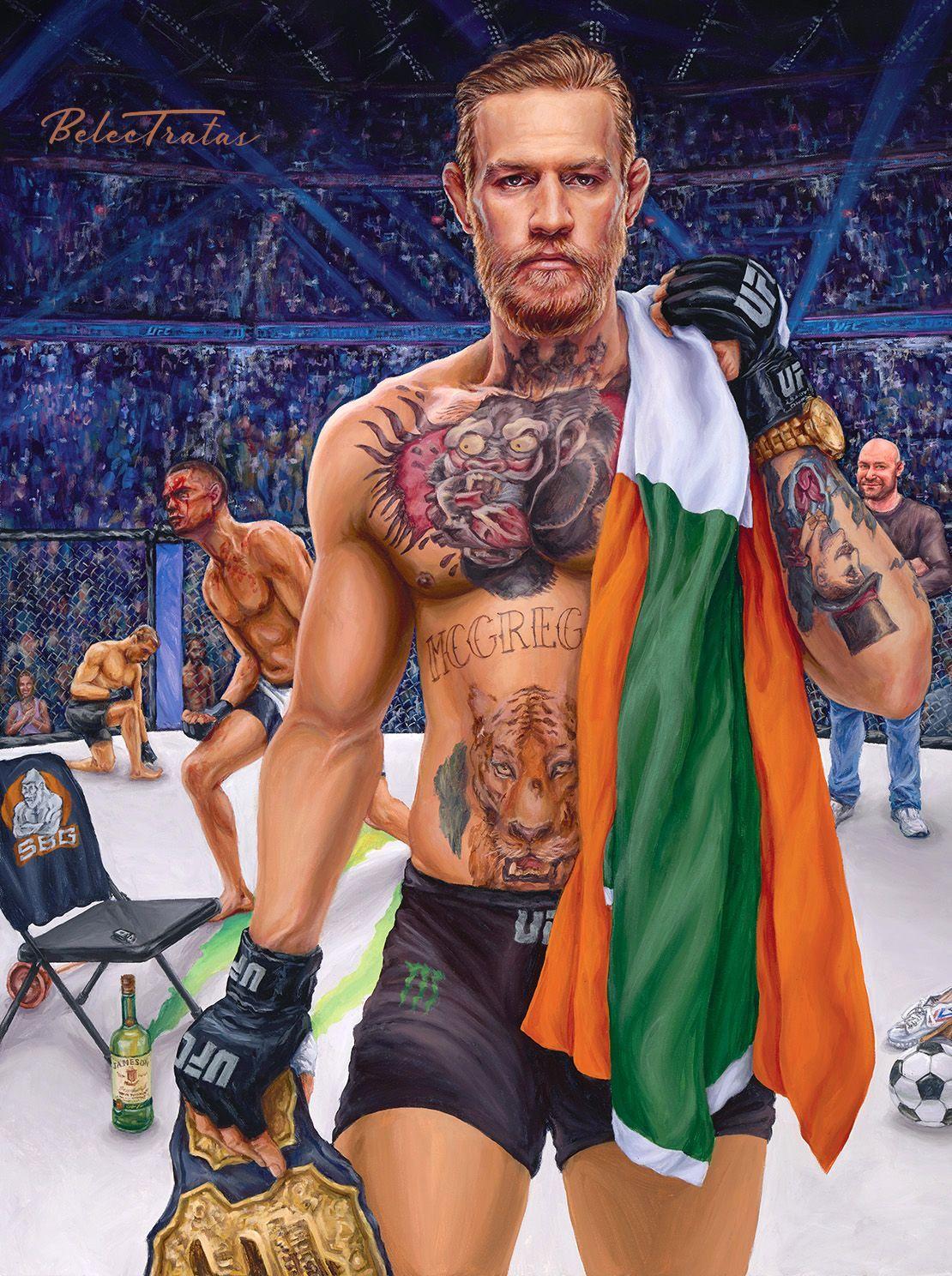 1110x1488 Painting of UFC fighter Conor McGregor. Conor mcgregor, Mcgregor wallpaper, Conor mcgregor wallpaper