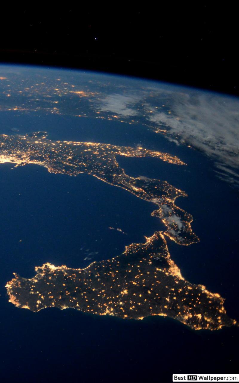 800x1280 Earth lights from the space HD wallpaper download