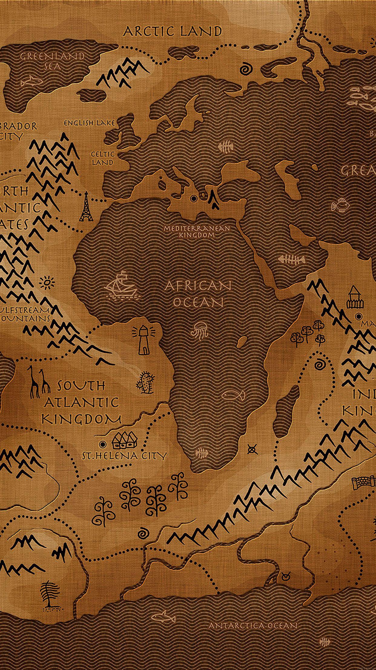 1242x2208 World Map iPhone Wallpaper