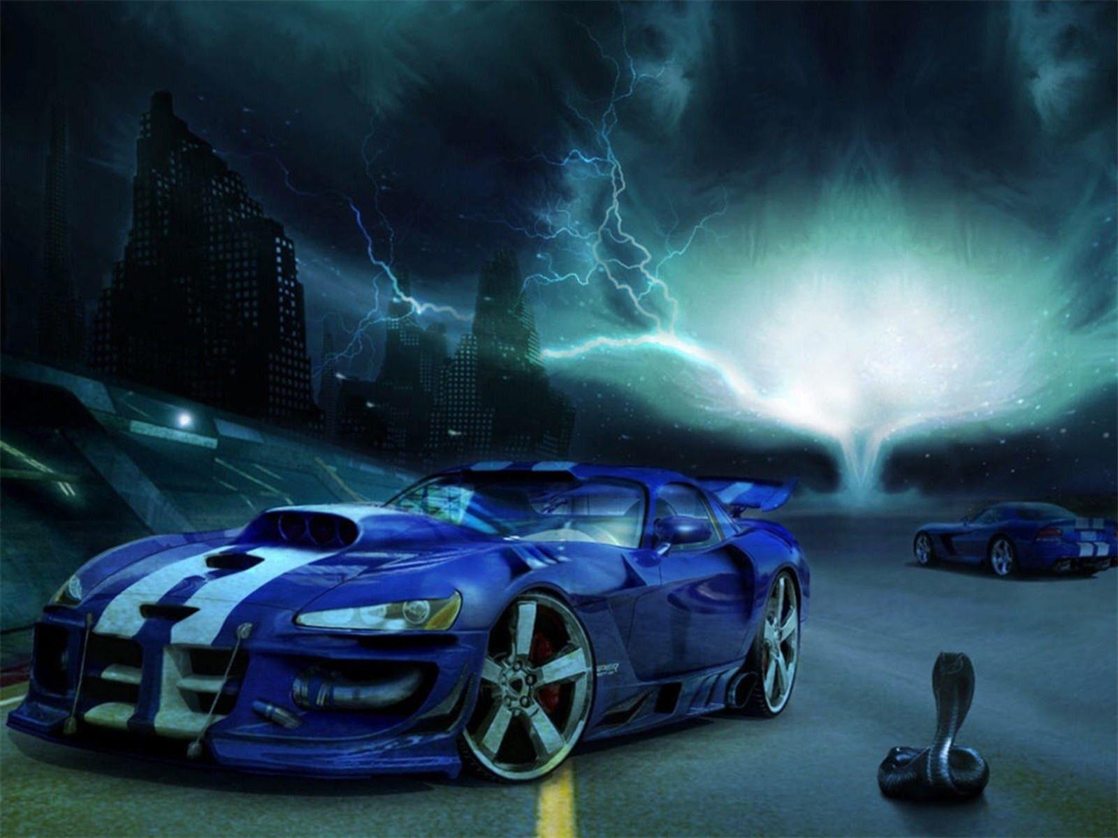 1600x1200 blue, cityscapes, cars, snakes, vehicles, Dodge Viper, lightning