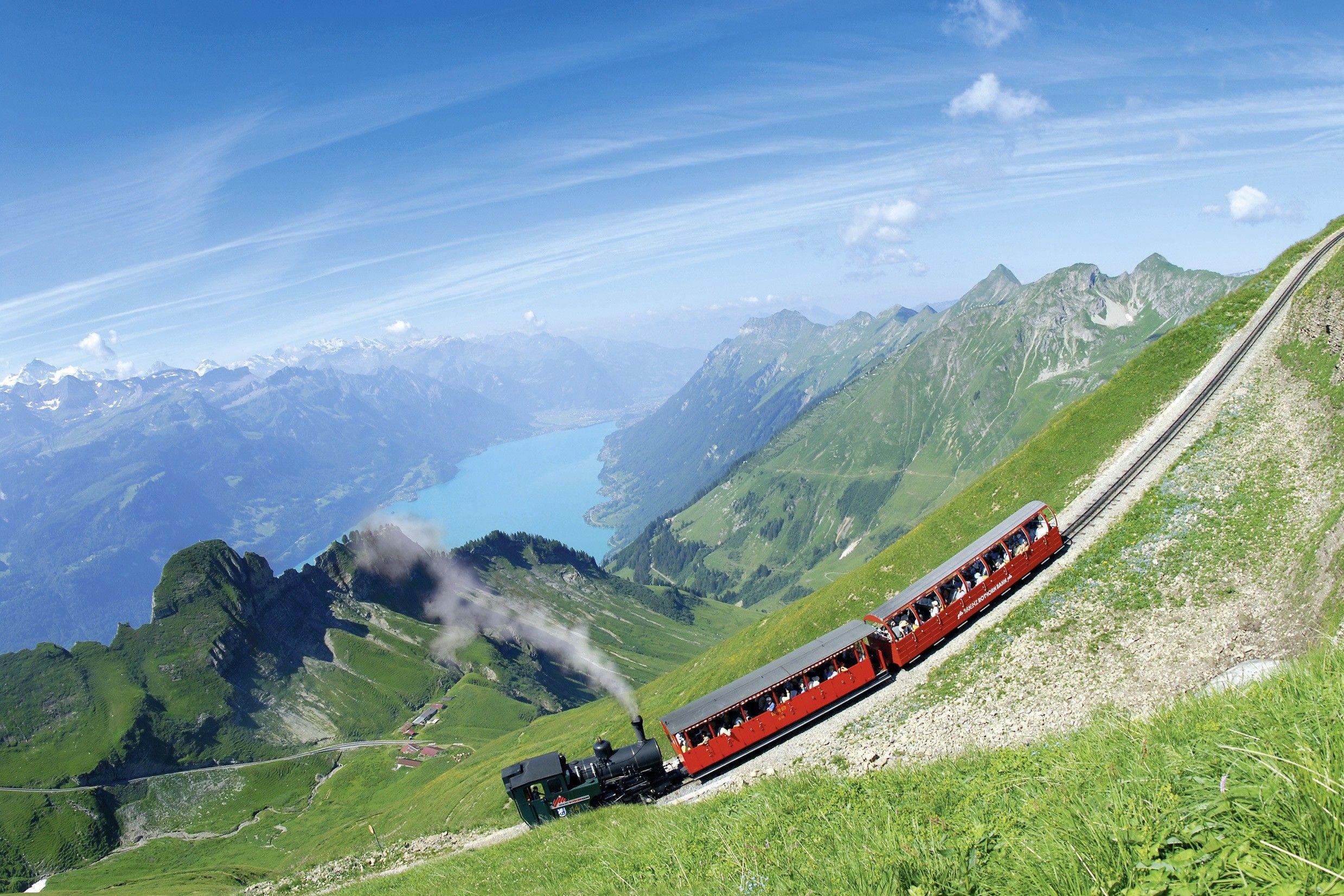 2478x1653 Amazing Drone View of Train in Switzerland HD Pics