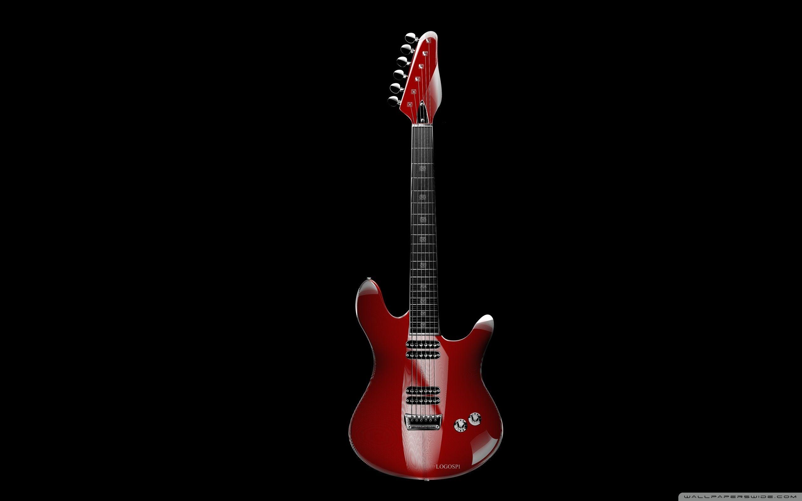 2560x1600 Guitar Red Wallpaper