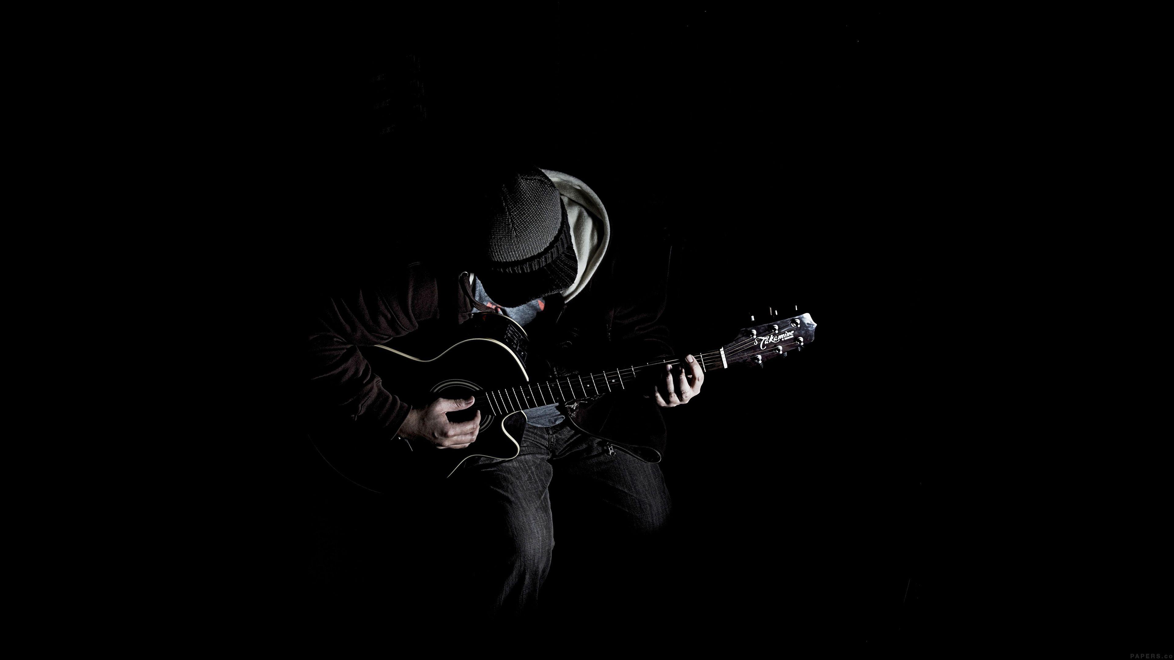 3840x2160 Out The Dark Guitar Player Music