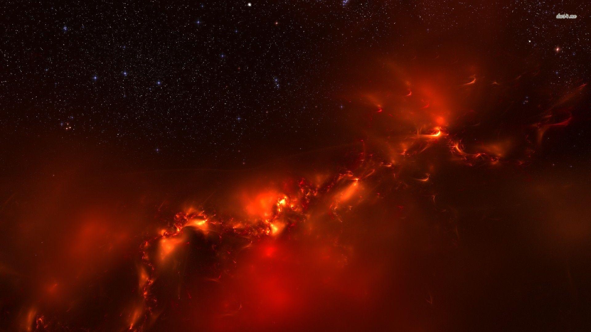 Space Wallpaper 1920x1080 Red