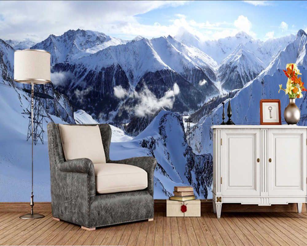 1000x800 Papel de parede Switzerland Mountains Winter Alps Snow Nature 3D wallpaper living room TV wall bedroom wall papers home decor