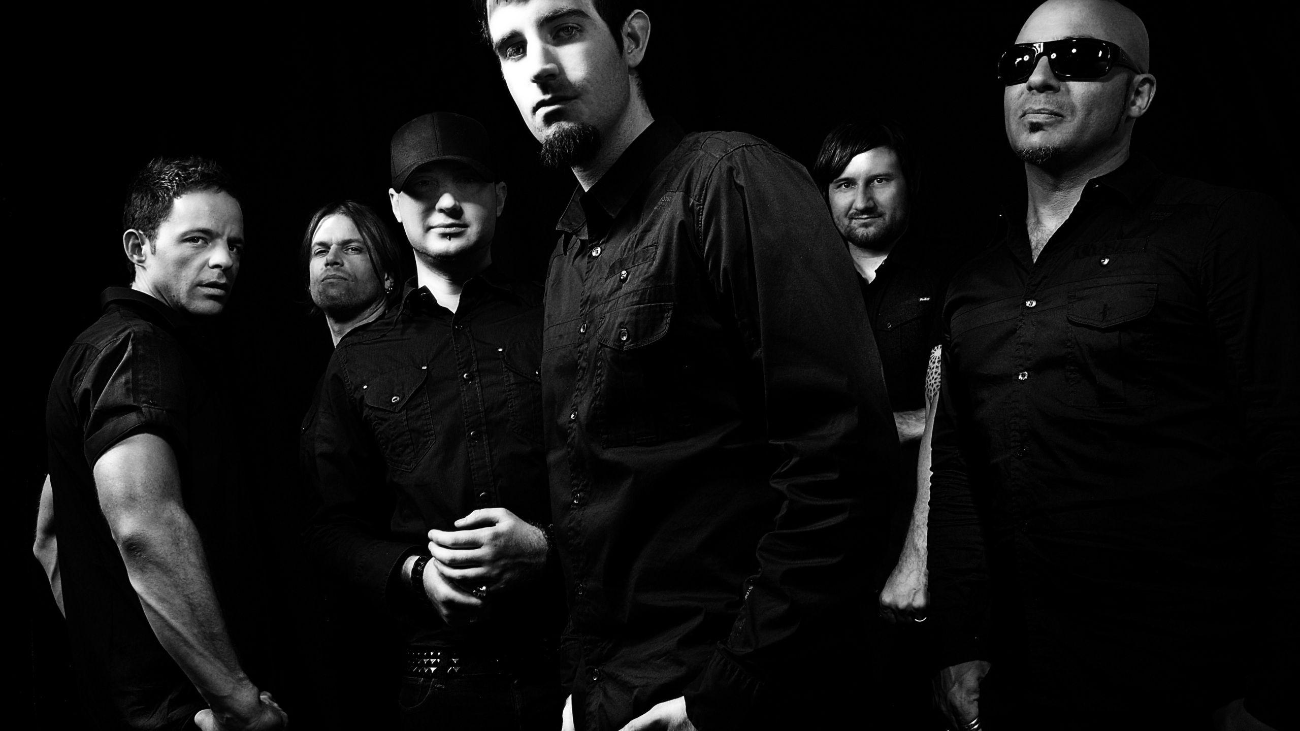 2560x1440 black and white, composition, pendulum, bw, rock, group, drum and bass desktop wallpaper 30239