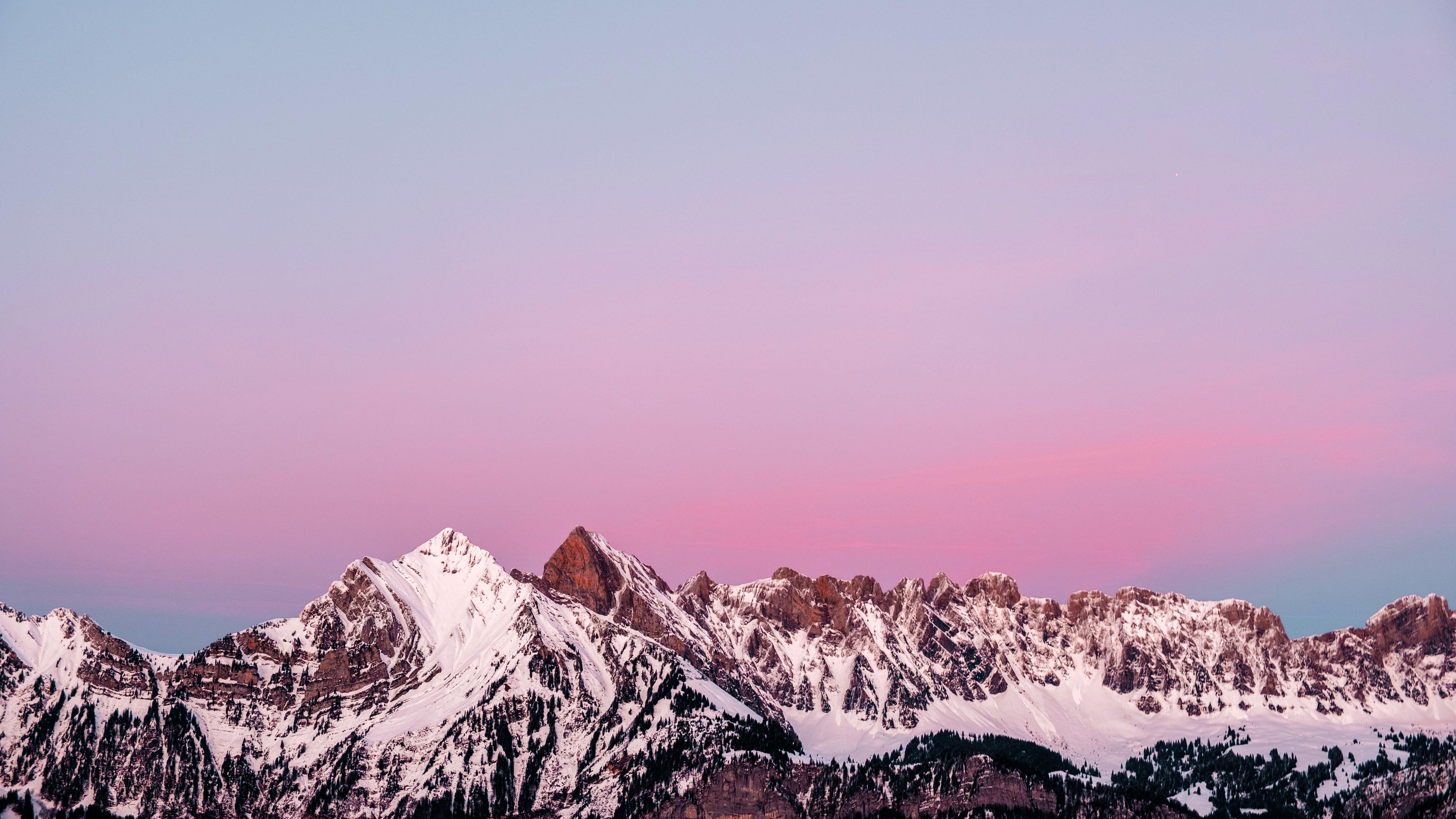 6000x3375 Wallpaper Snow mountains, Winter, Sunset, Switzerland, 4K, 5K, Nature,. Wallpaper for iPhone, Android, Mobile and Desktop