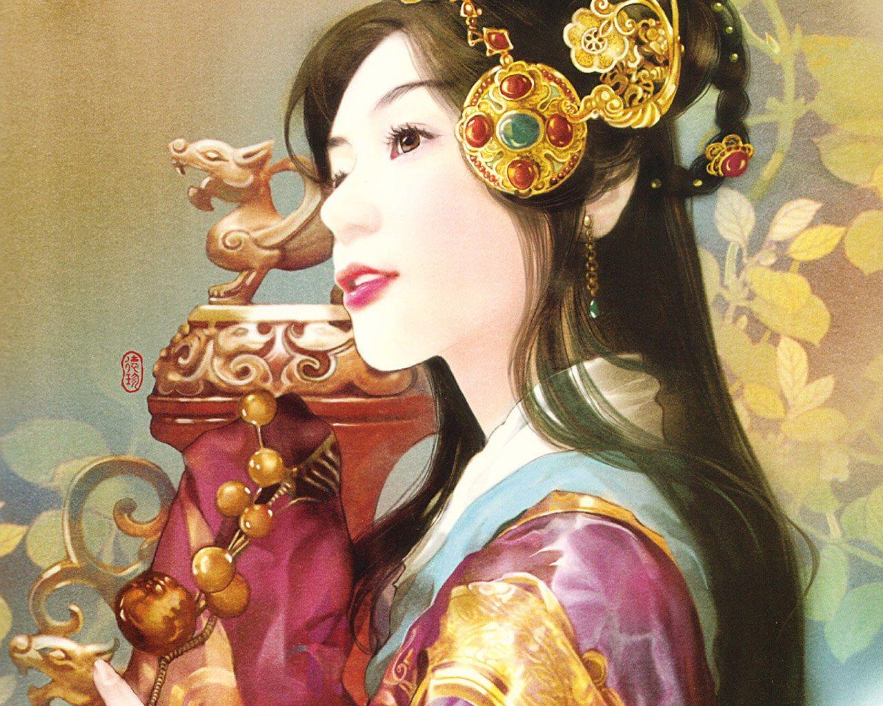 1280x1024 Der Jen's Ancient Chinese Beauty. My Sweet World