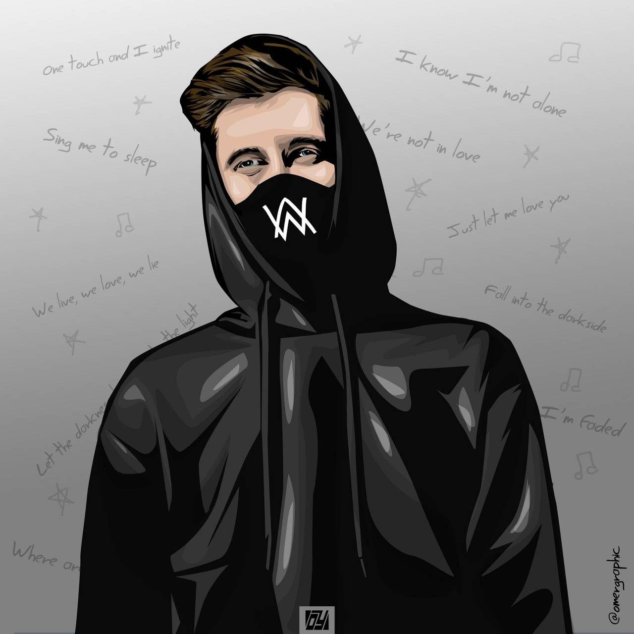 1280x1280 Alan walker wallpaper