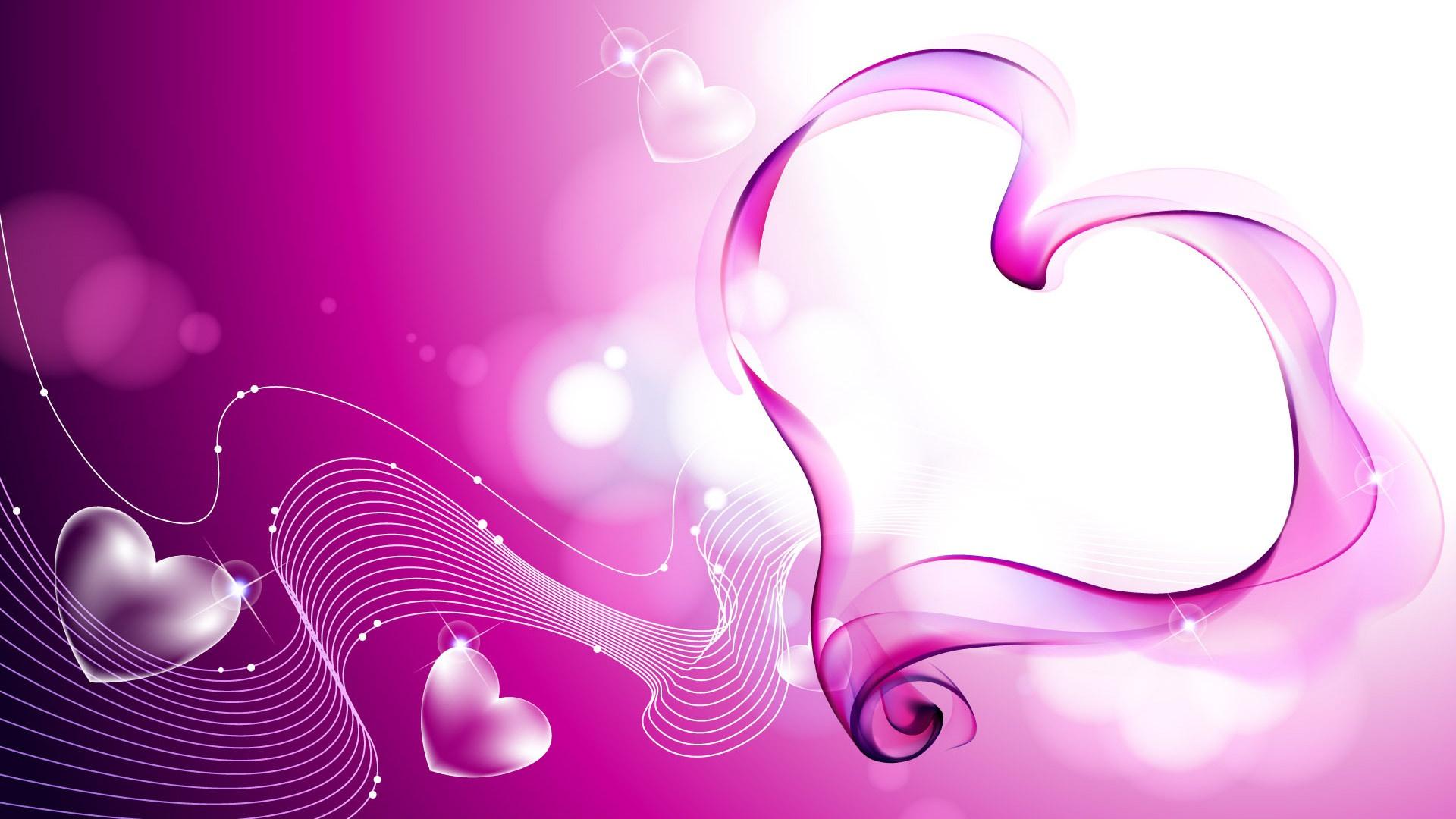 1920x1080 Valentine's Day Beautiful Pink Hearts Wallpaper