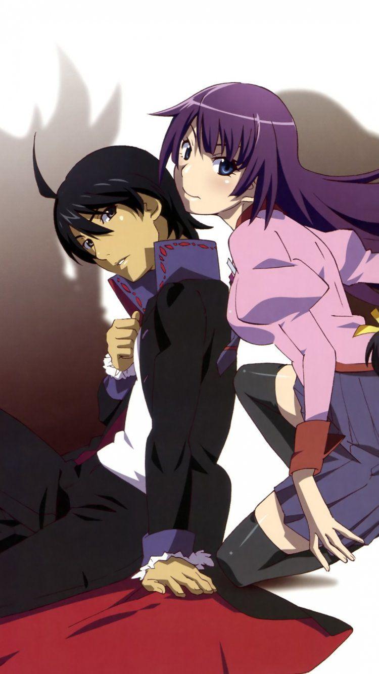 750x1334 Hitagi Senjogahara, Koyomi Araragi, Monogatari iPhone 7 750x1334 wallpaper