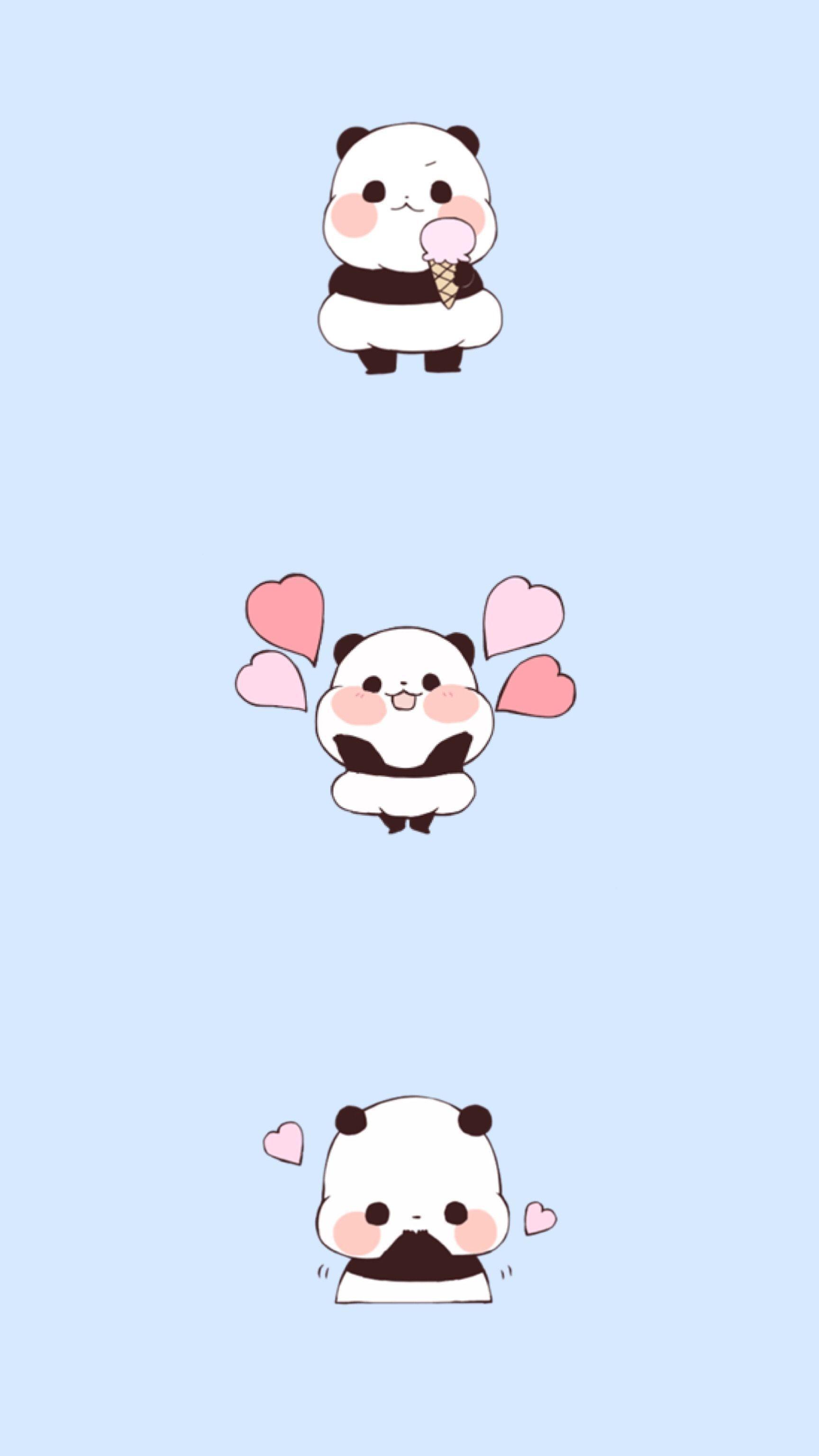 Kawaii Cartoon Panda Wallpapers - Top Free Kawaii Cartoon Panda Backgrounds  - WallpaperAccess