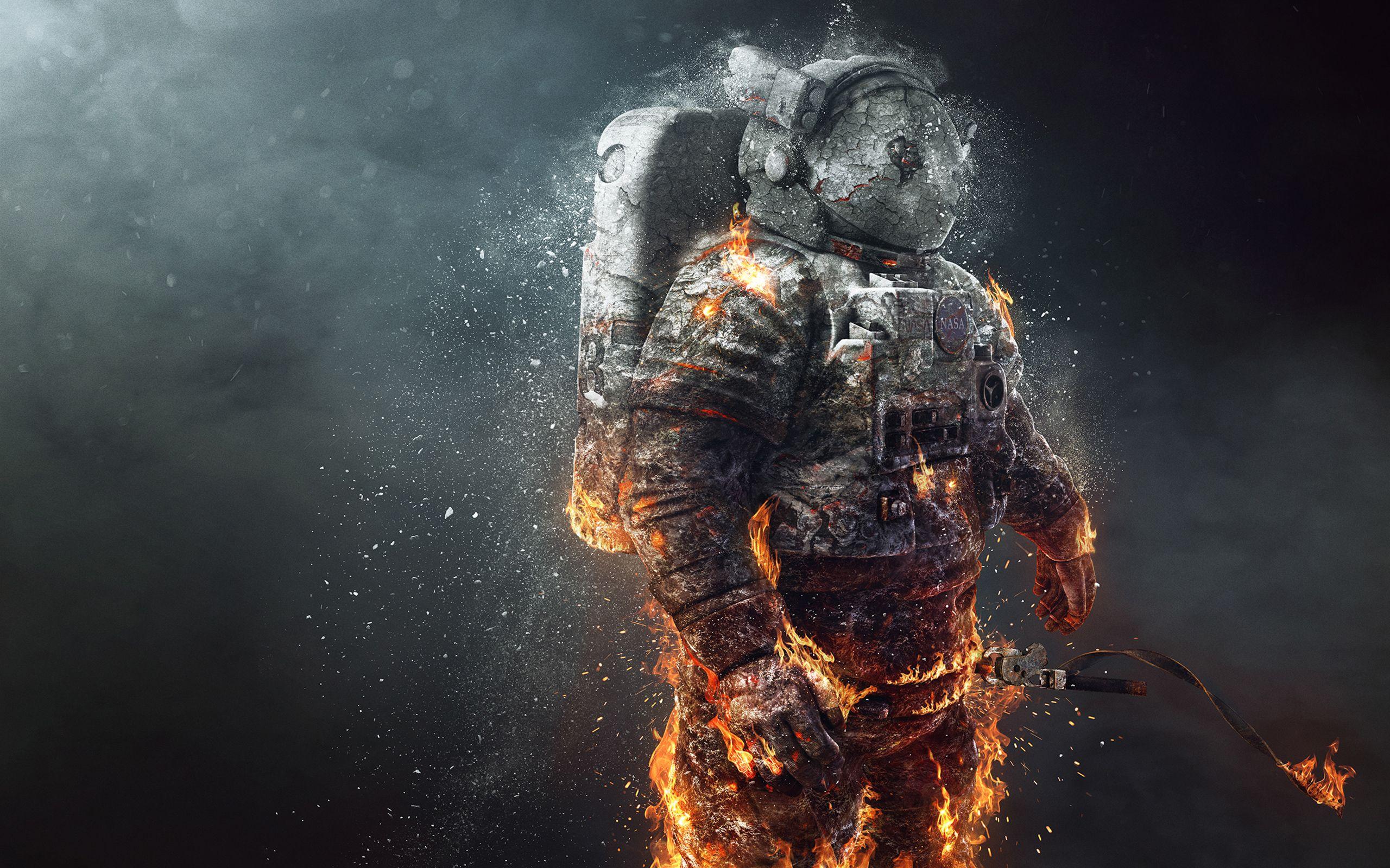 2560x1600 Wallpaper Frozen Astronaut Astronaut, Frozen, Glaciers