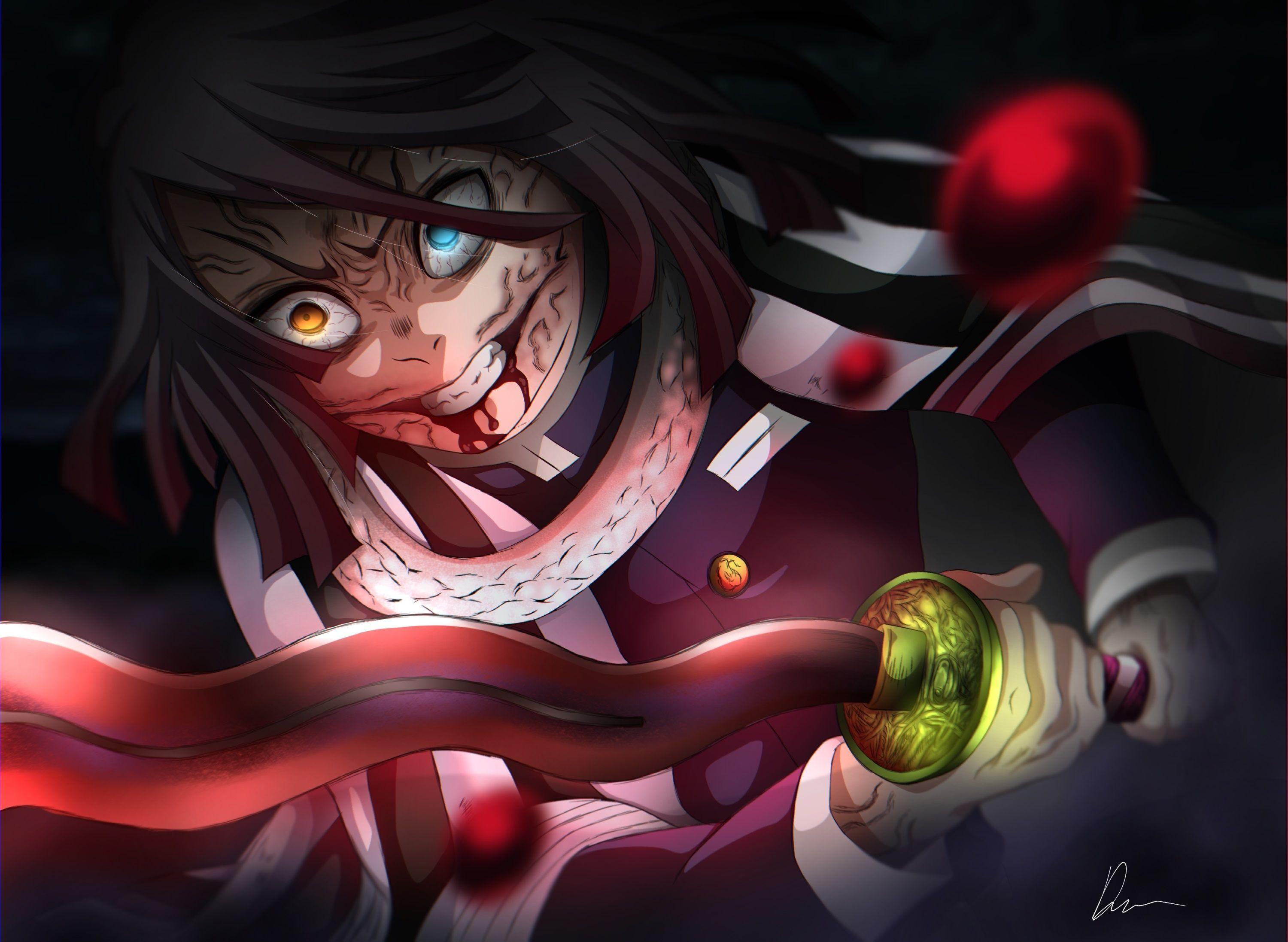 3000x2194 Iguro Demon Slayer Desktop Wallpaper