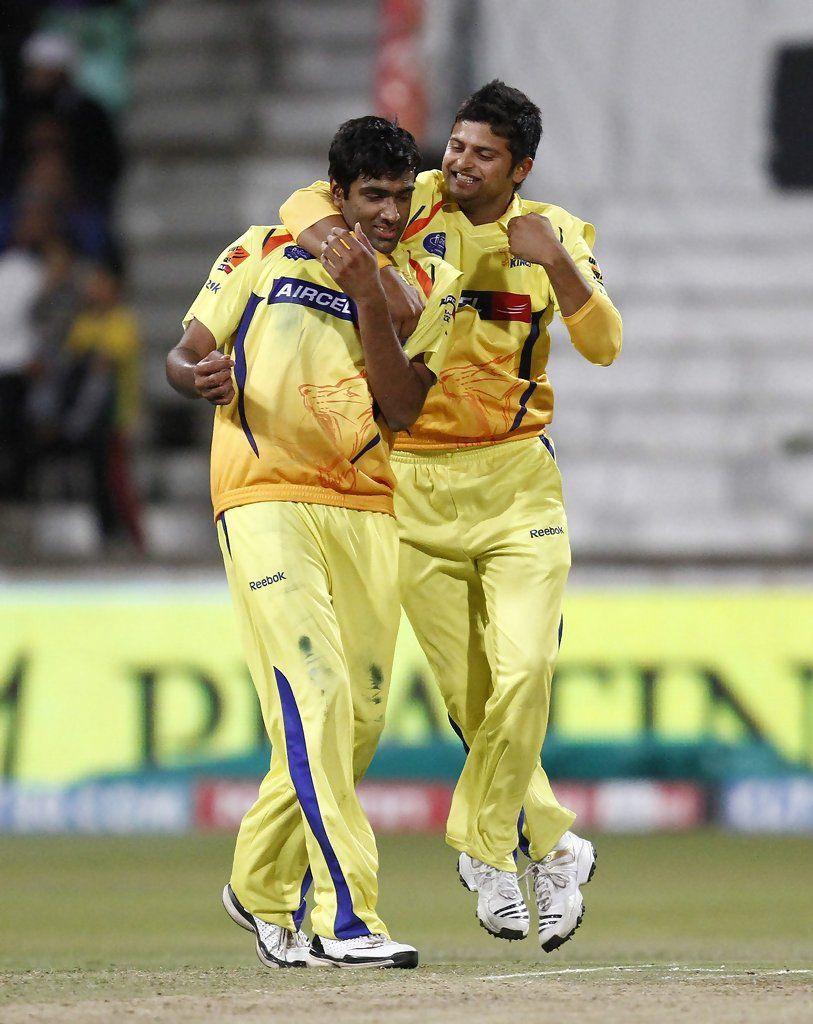 813x1024 Suresh Raina, Ravichandra Ashwin Raina Photo Super Kings v Royal Challengers: 2010 Champions League Semi Final