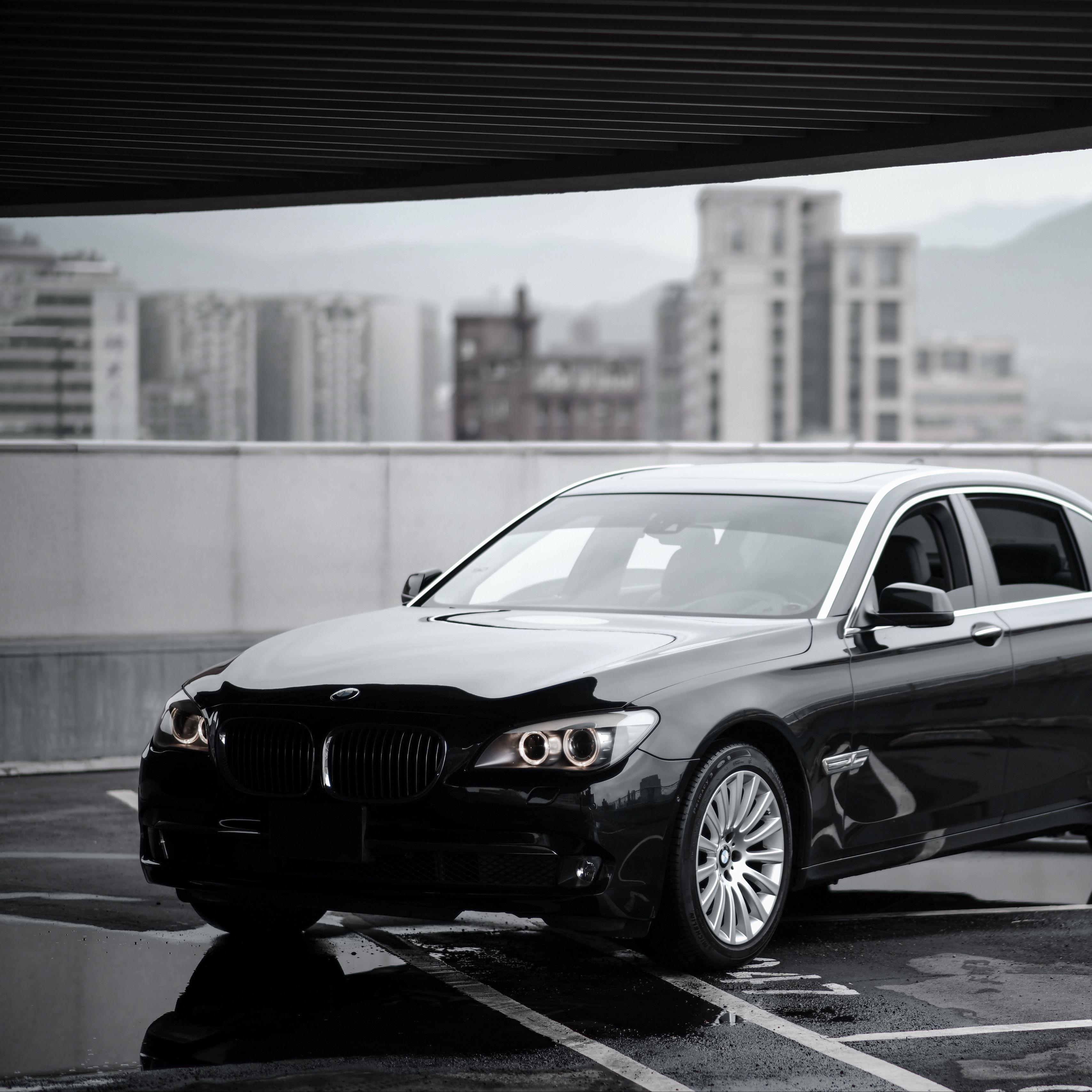 3415x3415 Download wallpaper 3415x3415 bmw bmw, black, sedan, executive class, luxurious, expensive ipad pro 12.9 retina for parallax HD background