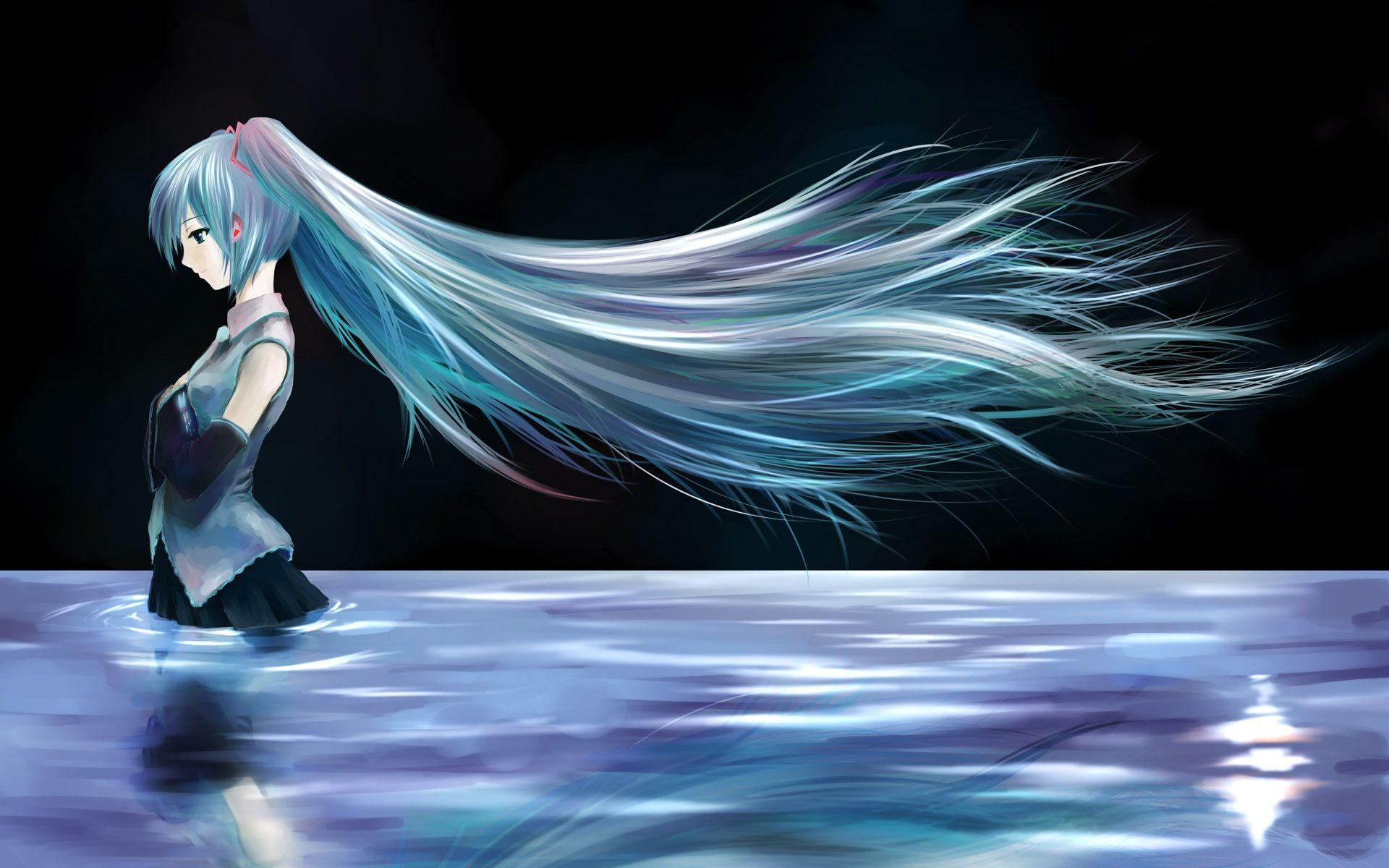 1920x1200 Anime Girl With Long Hair Wallpaperx1200