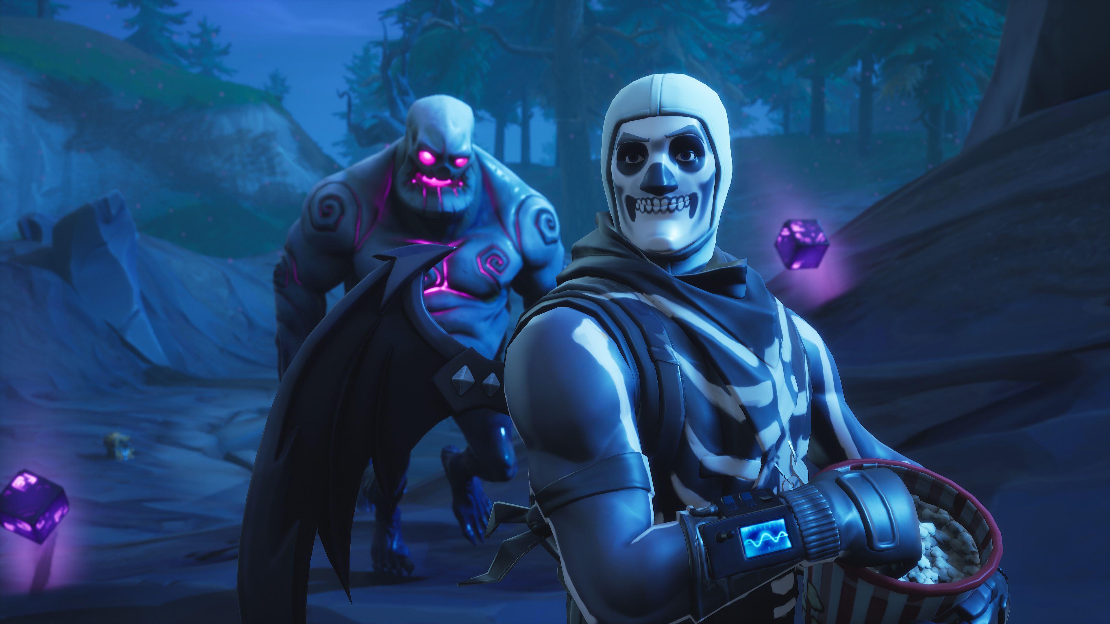 3840x2160 Skull Trooper Fortnite Battle Royale 4K. Fortnite, Gaming wallpaper, Skulls drawing