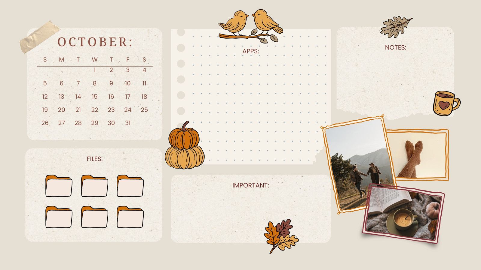 1600x900 custom desktop organizer wallpaper templates