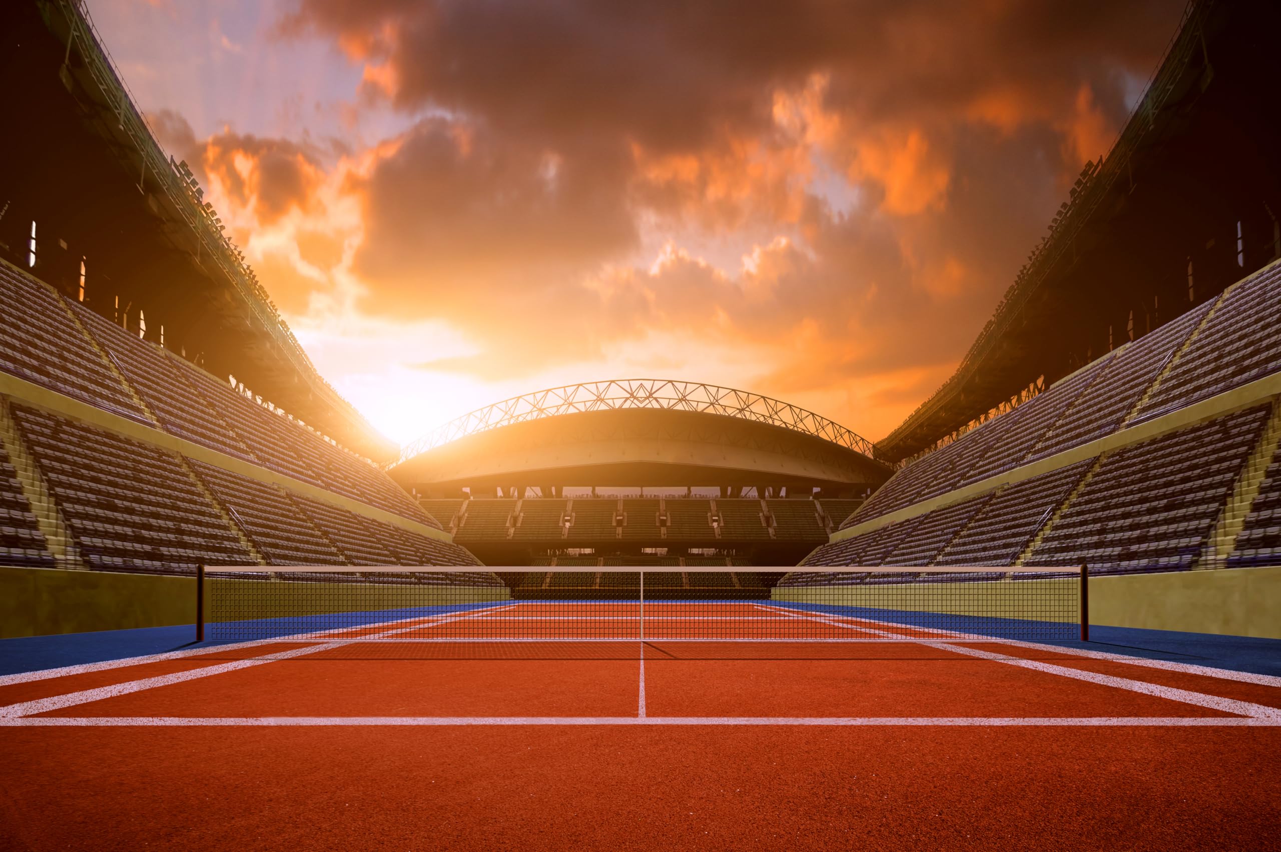 2560x1704 Amazon.com : chnywork 8x6ft Tennis Stadium Backdrop Empty Tennis Stadium Sunset View Background for Photography Sport Net Game Racket Athletic Tournament Park Photo Studio Props Fabrics Wallpaper