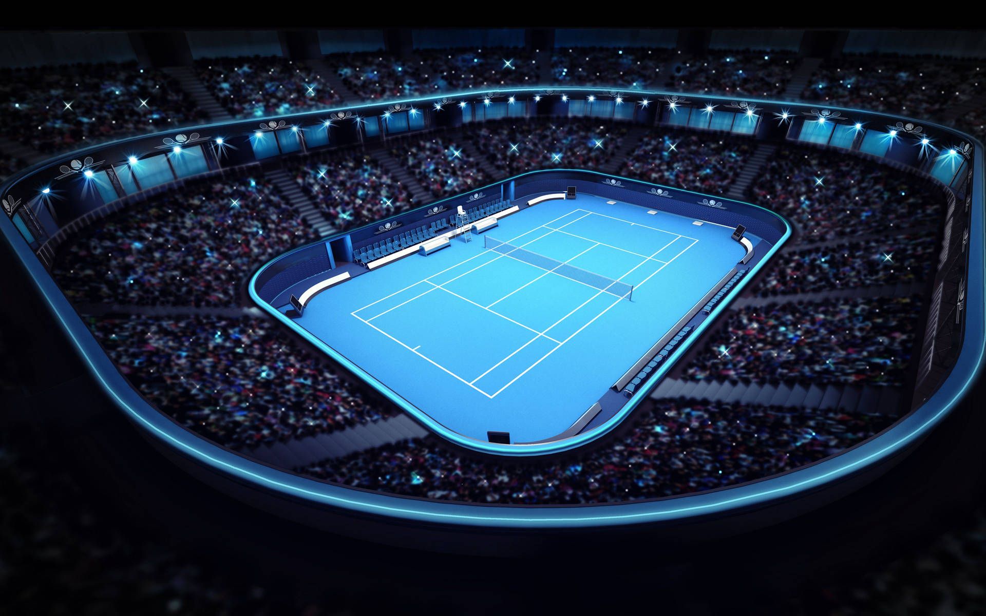 1920x1200 Tennis Court Stadium Wallpaper