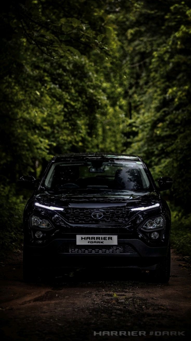 735x1307 tata harrier black wallpaper