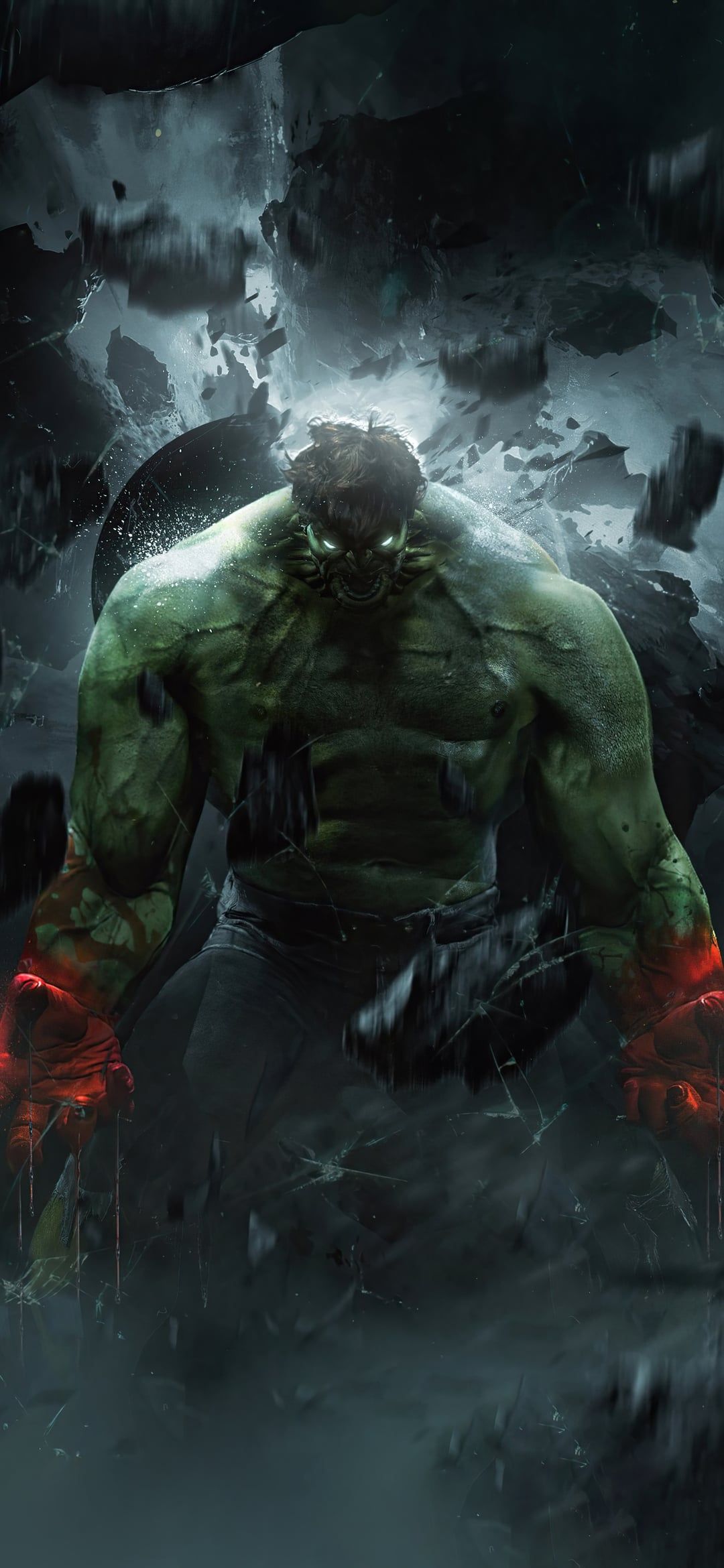 1080x2340 Parallax Hal Jordan vs World Breaker Hulk