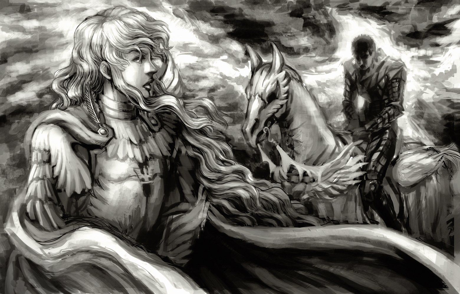1560x1000 Berserk Legends: Guts and Griffith HD Anime Wall Artx1000