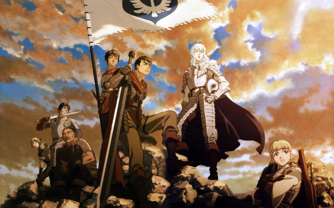 1280x800 Berzerk anime poster, anime, Berserk, Guts, Griffith HD wallpaper