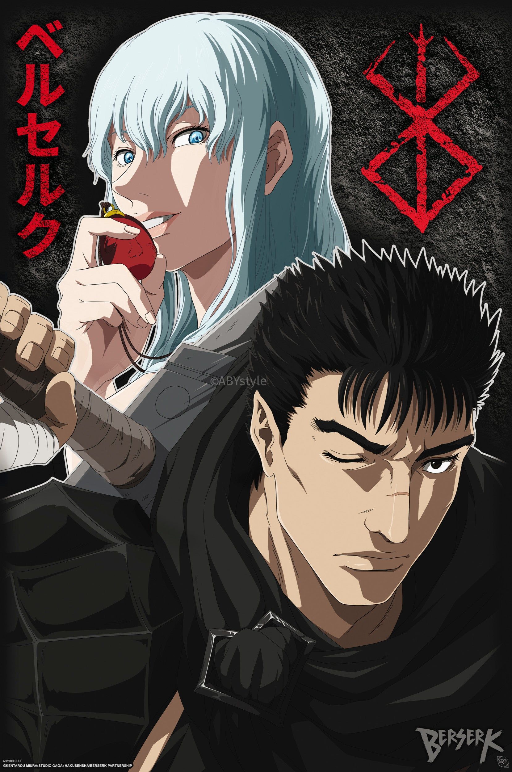 1658x2500 Berserk Guts and Griffith Poster 61x 5cm
