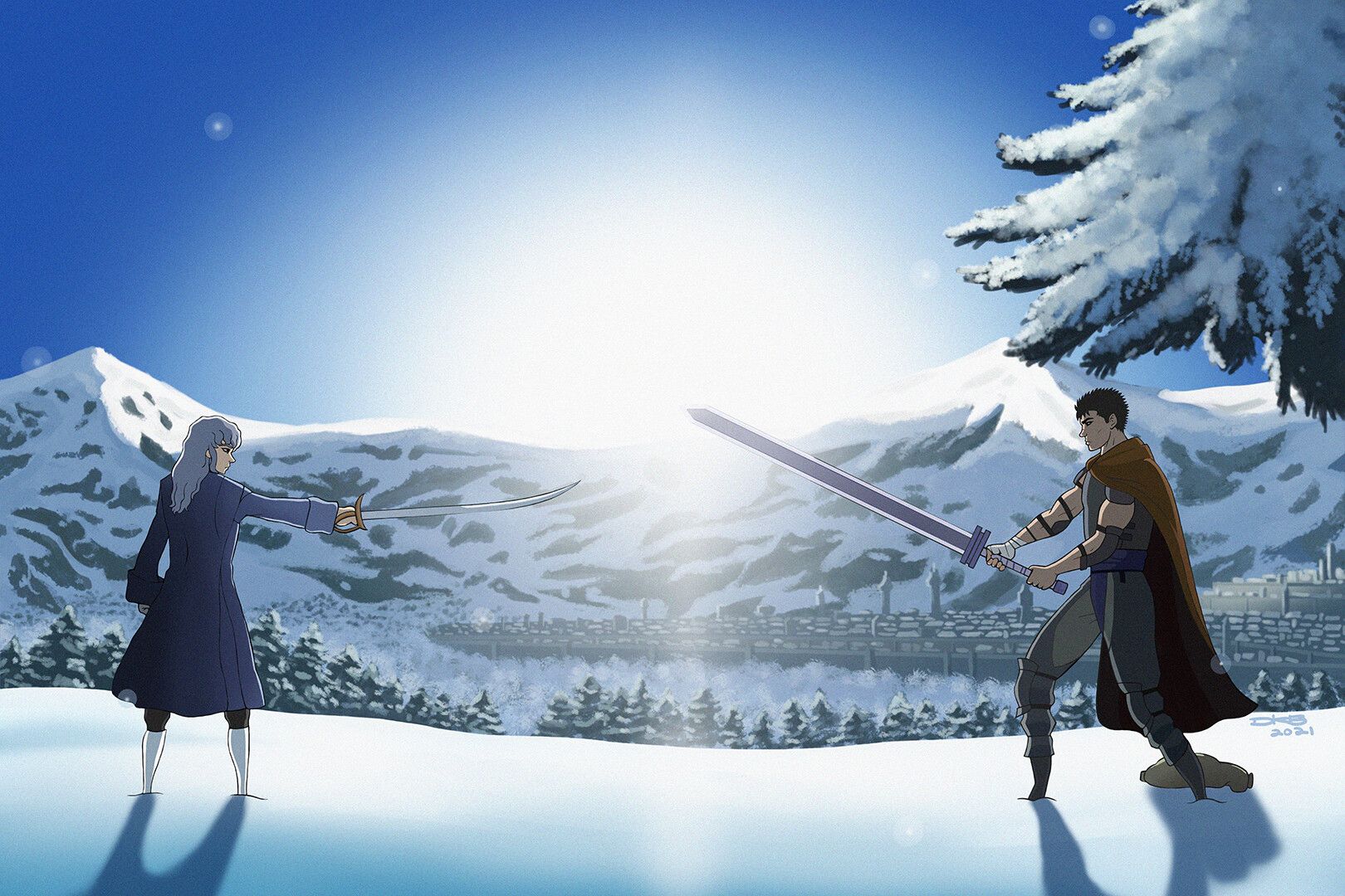 1620x1080 The Duel of Griffith and Gutts
