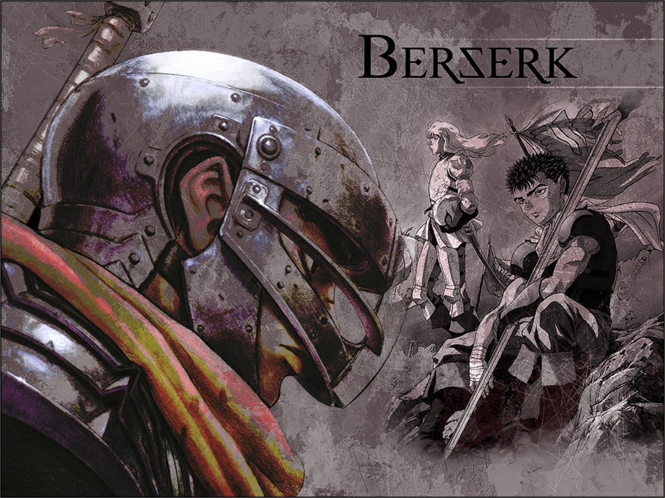 1366x1024 Desktop wallpaper: Griffith (Berserk), Guts (Berserk), Berserk, Anime 4K free download for PC. 724118