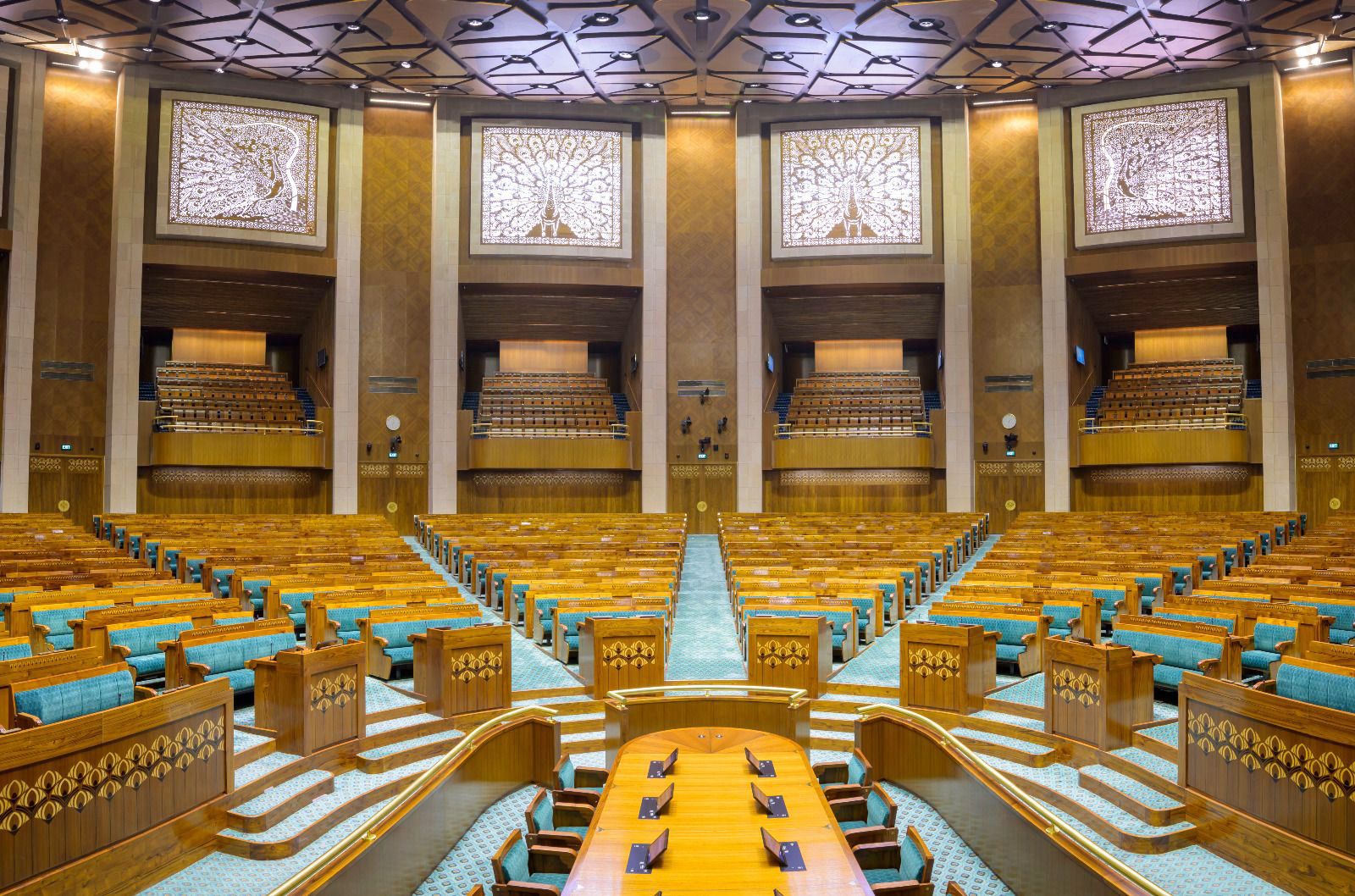 1600x1058 Inside view of Lok Sabha chamber in New Parliament