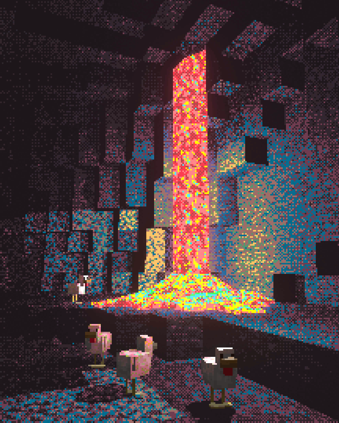 1080x1350 MINECRAFT EXPERIENCE by Lowtrippy (pixel art)