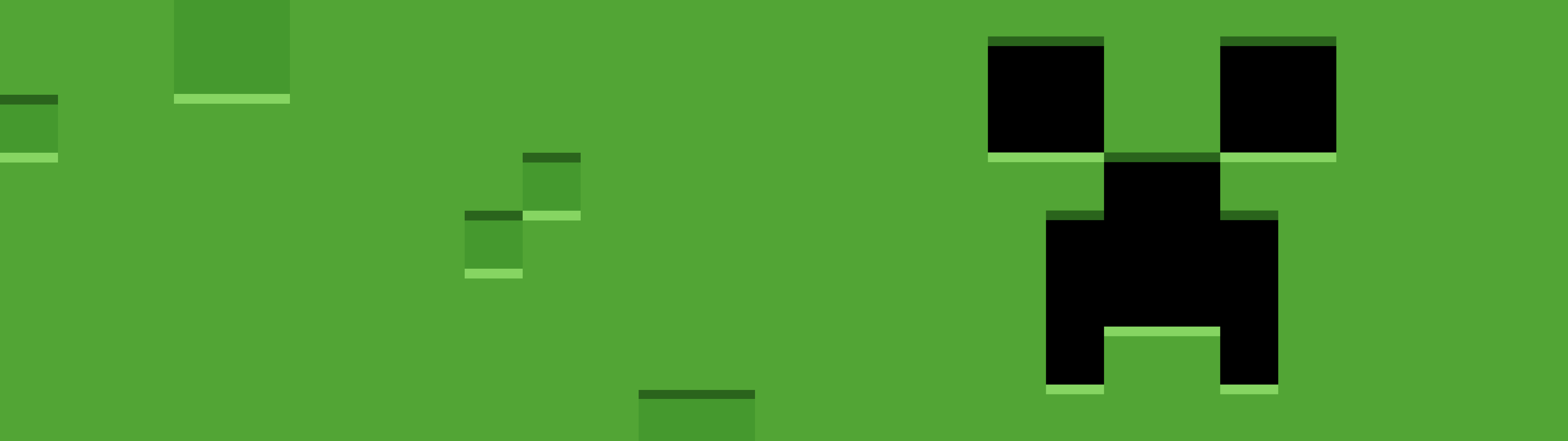 3840x1080 Minecraft Wallpaper 4K, Creeper, Pixel art