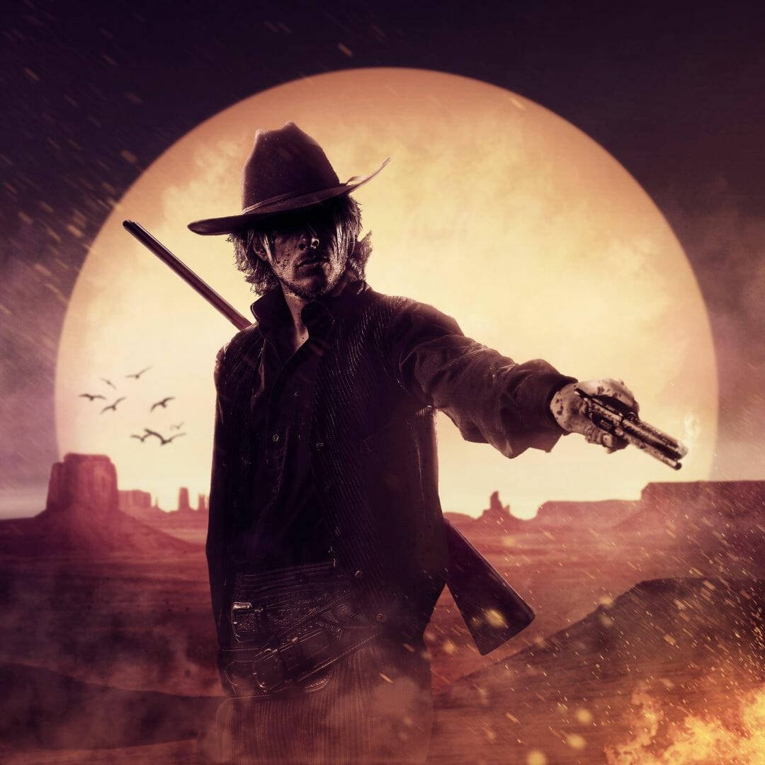 1080x1080 Download free Red Dead Redemption Fiery Art Wallpaper