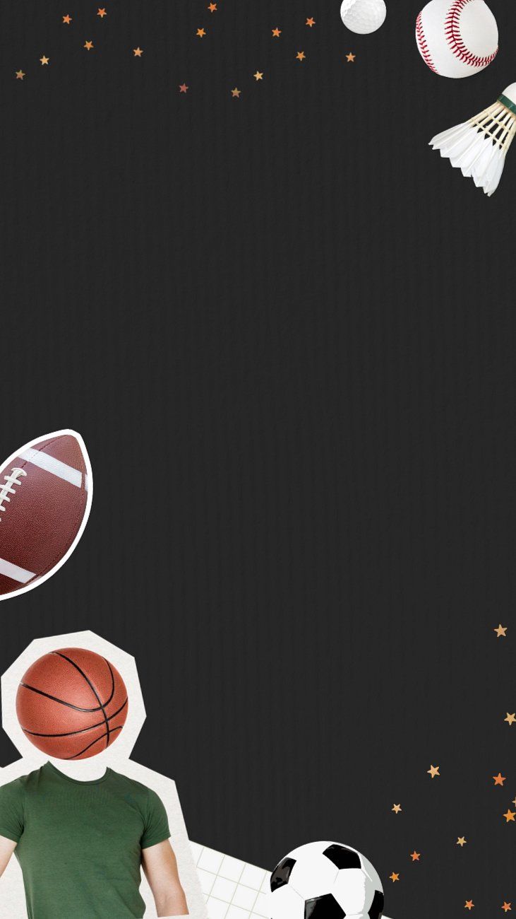 731x1300 Aesthetic sports background, paper collage