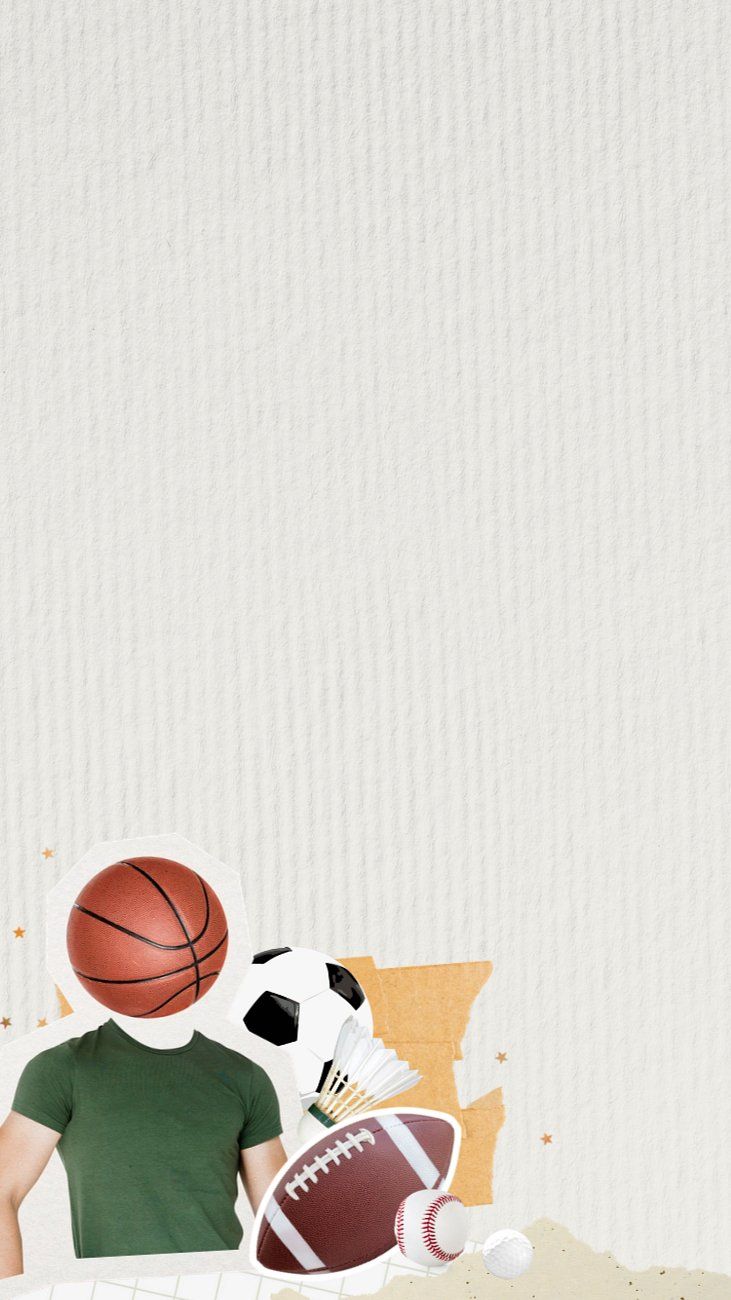 731x1300 Aesthetic sports collage border background. Premium Editable Design