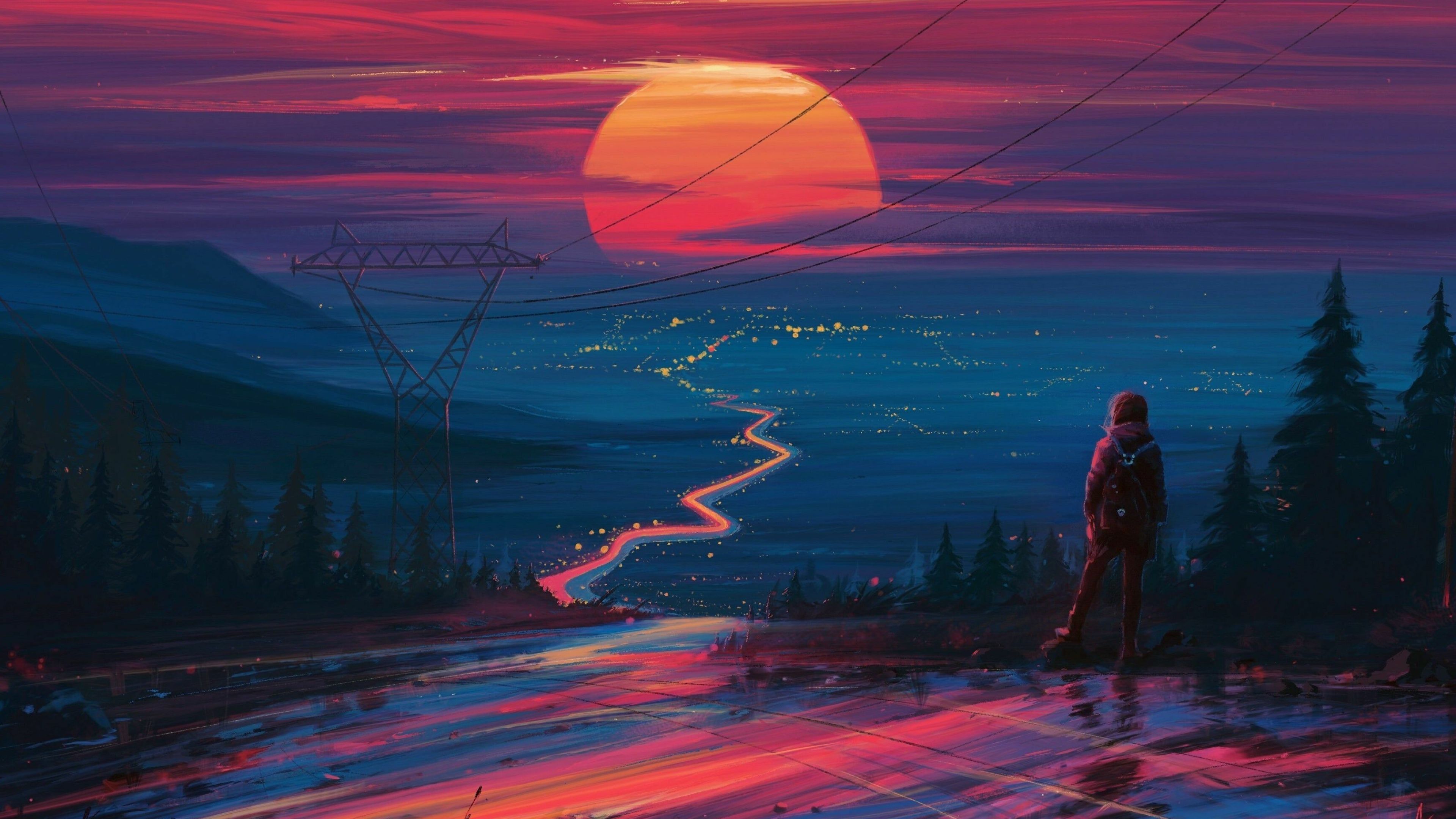 3840x2160 Sunset Wallpaper