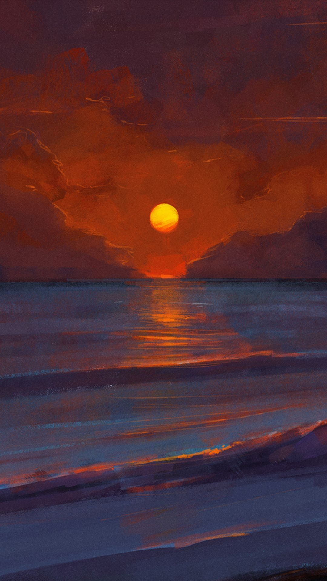1080x1920 Digital Art Sunset Wallpaper