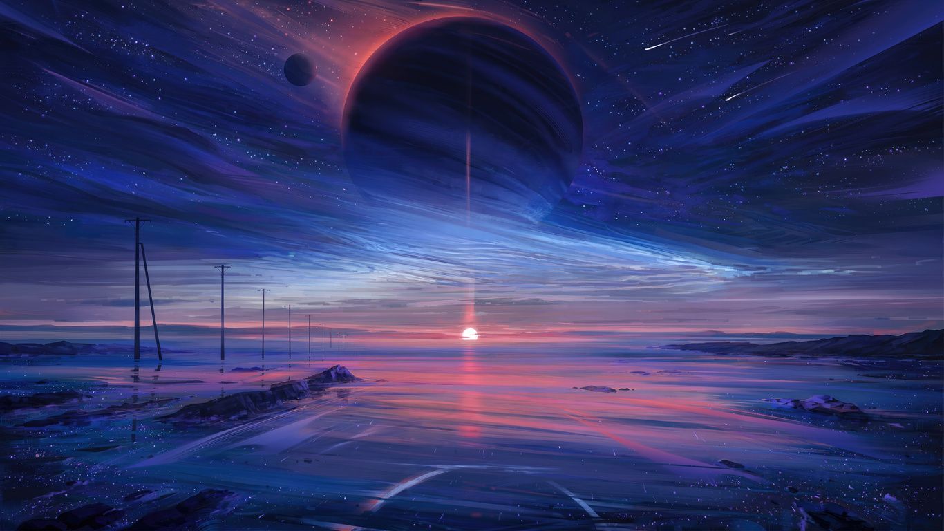 1366x768 Sunset Serenity A Landscape Bathed In Warmth Laptop HD , HD 4k Wallpaper, Image, Background, Photos and Picture