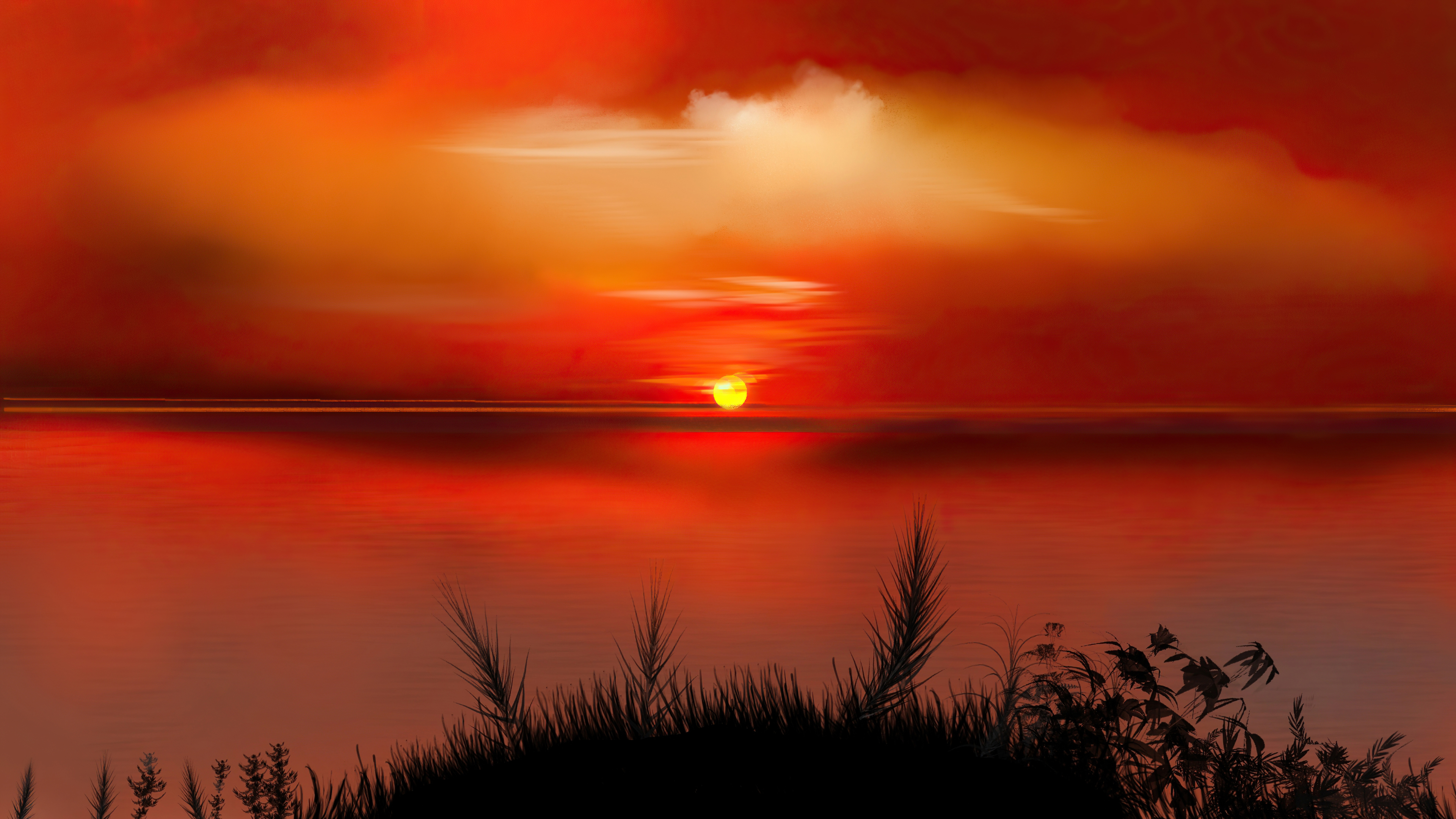 3840x2160 Sunset Digital Art 4k Wallpaper, HD Nature 4K Wallpaper, Image and Background