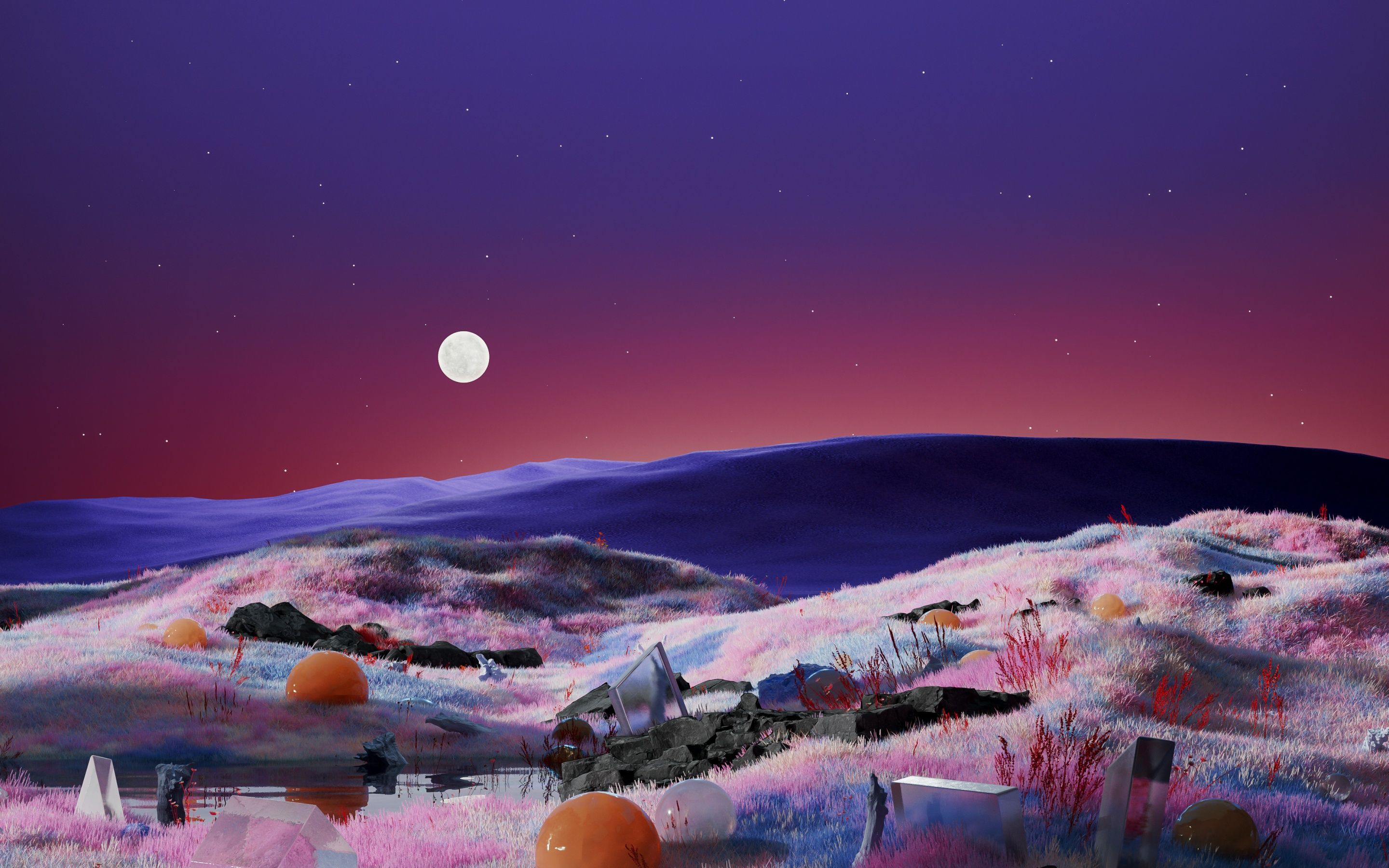 2880x1800 Sunset Wallpaper 4K, Digital Art, Surreal, Landscape