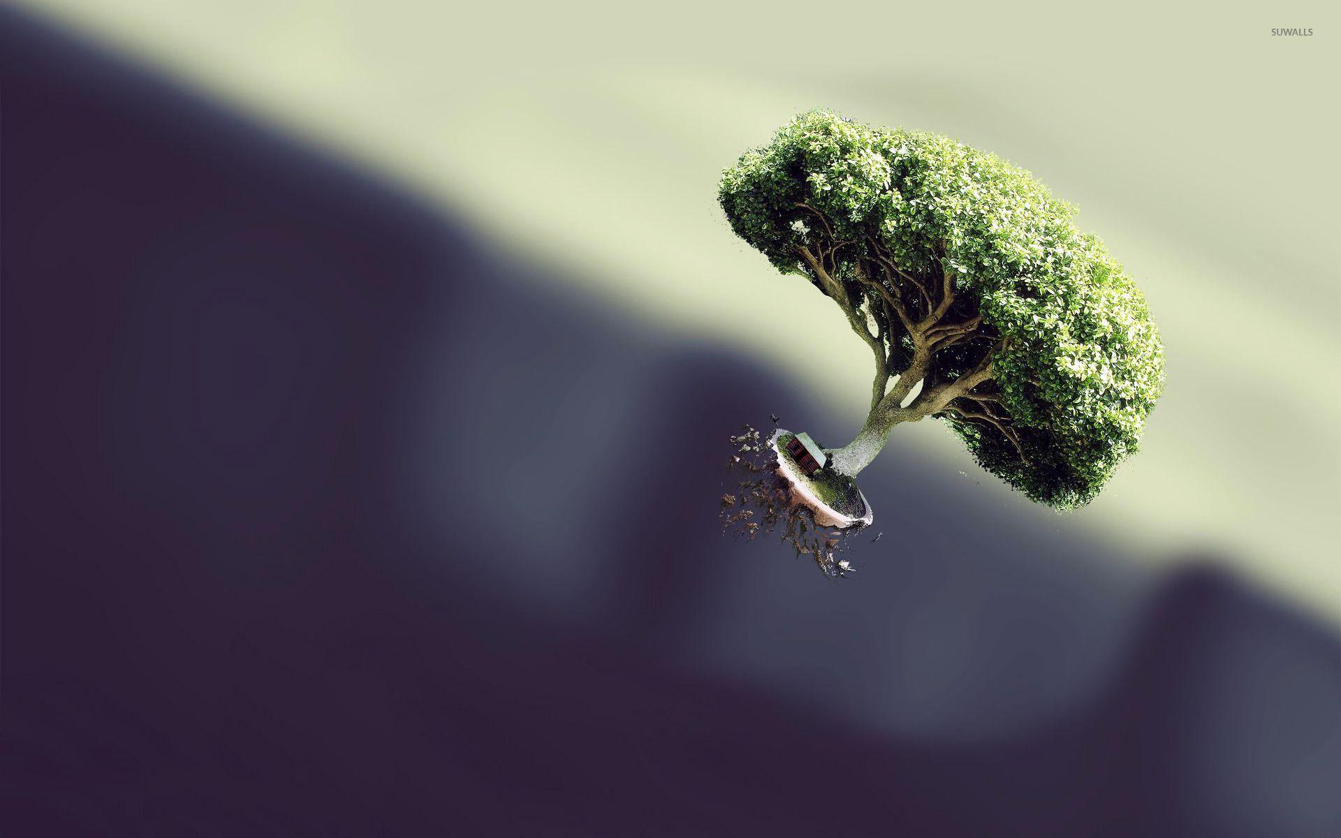 1920x1200 Floating Tree wallpaper Art wallpaper