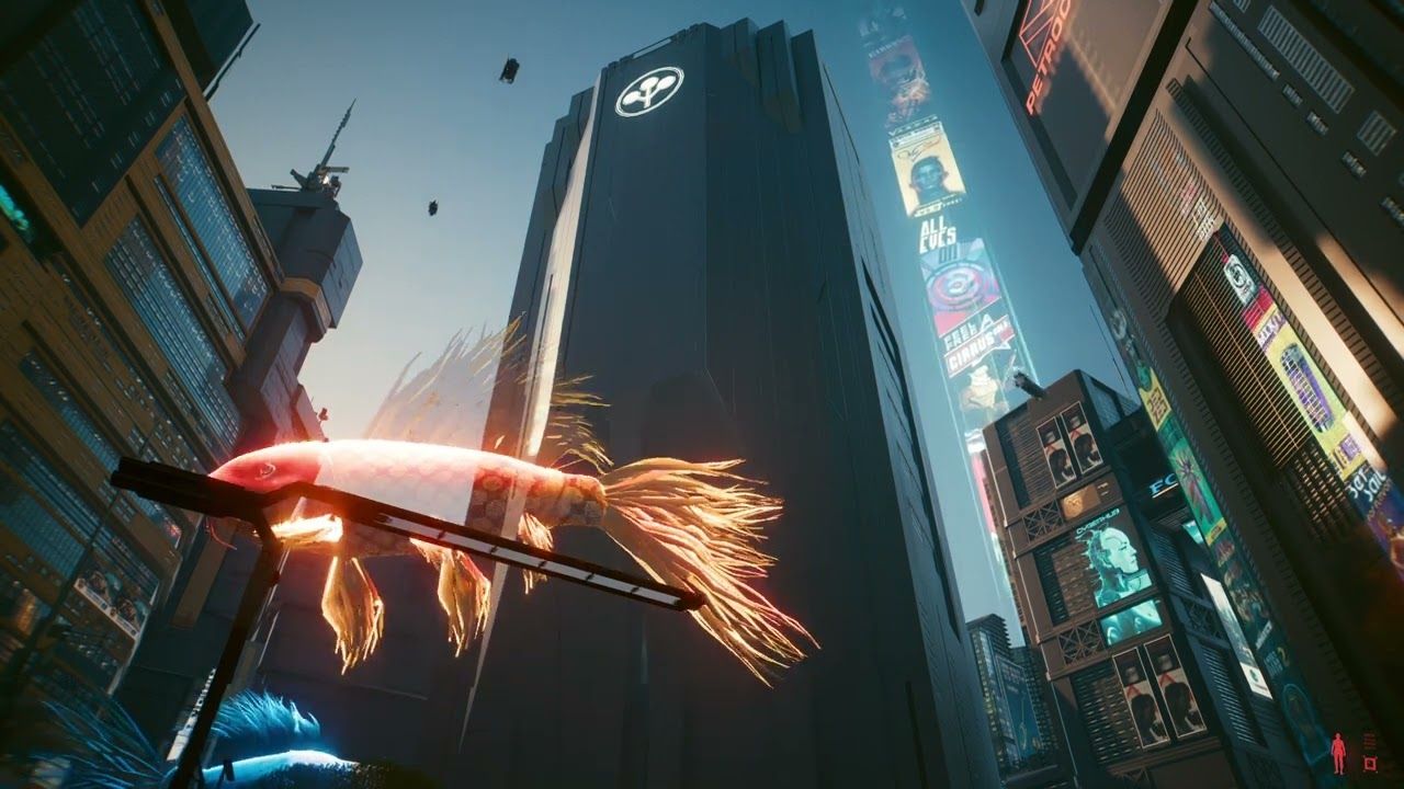 1280x720 Arasaka Tower Cyberpunk 2077 Phantom Liberty and Edgerunner Easter Egg AMBIENCE WALLPAPER 1 HOUR
