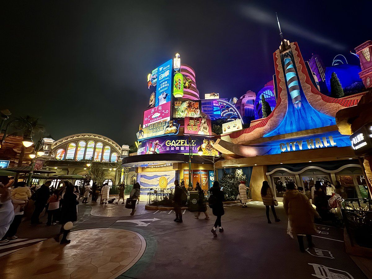 1200x900 Zootopia Land at night
