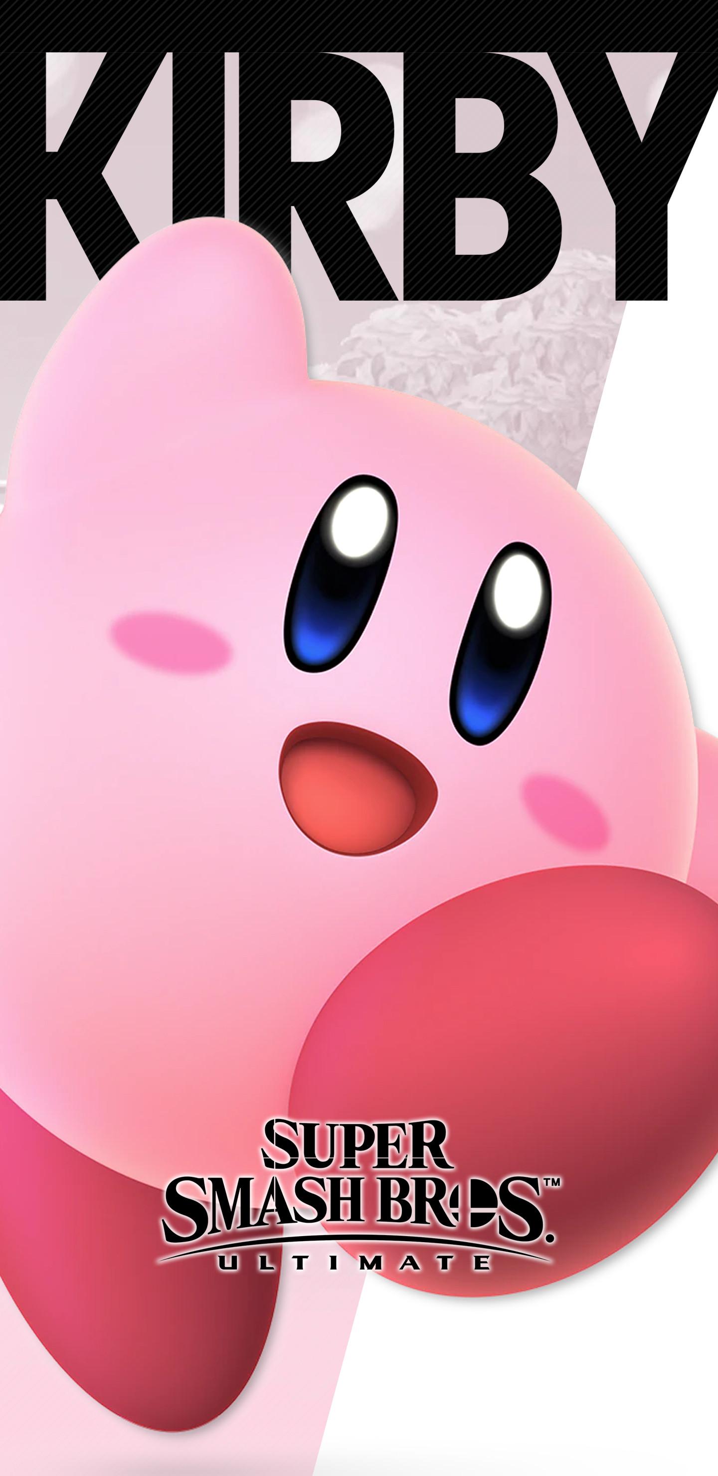 1440x2960 Super Smash Bros Ultimate Kirby Wallpaper. Cat with Monocle