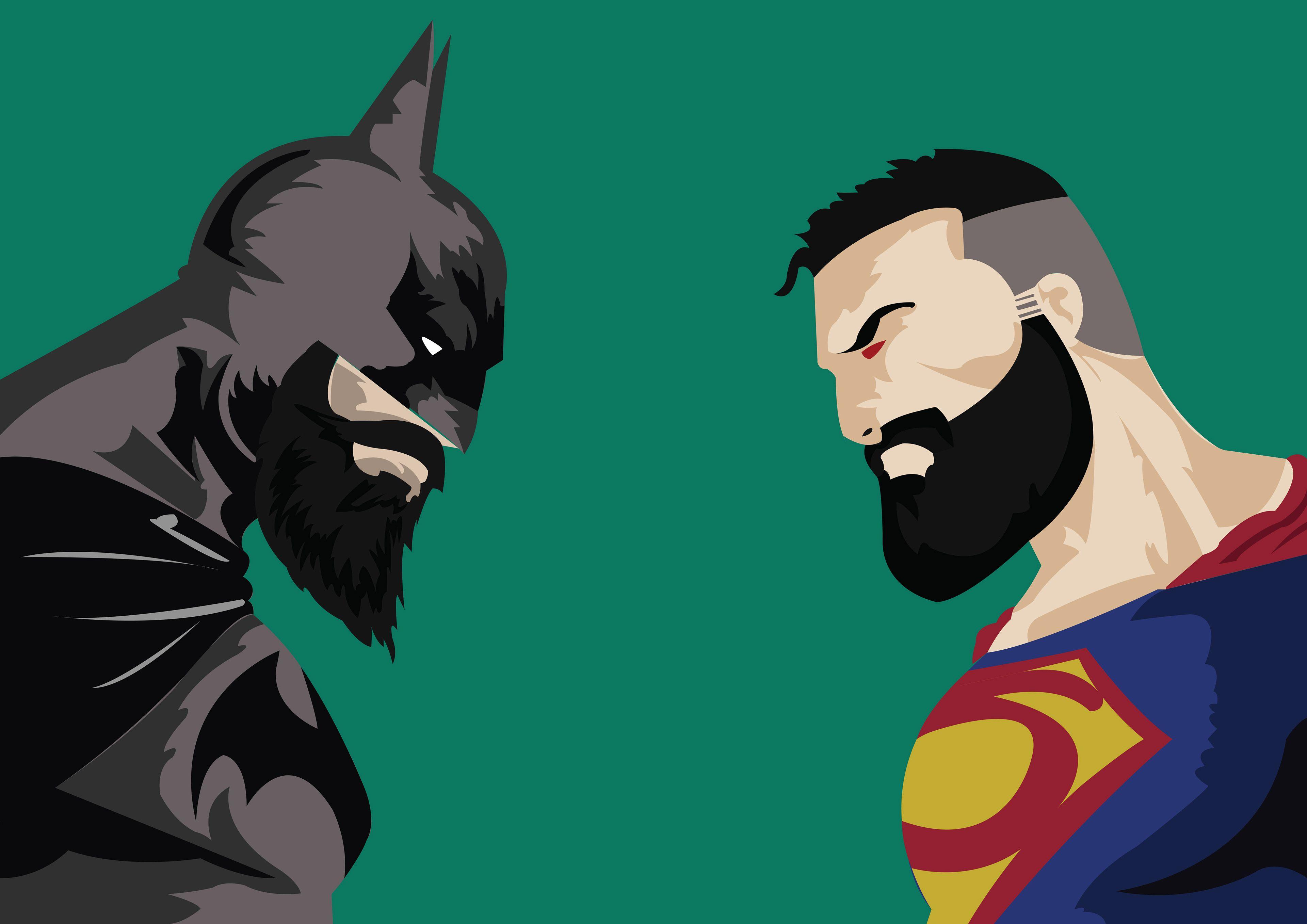 3840x2715 Batman Vs Superman With Beard, HD Superheroes, 4k Wallpaper, Image, Background, Photo and Picture