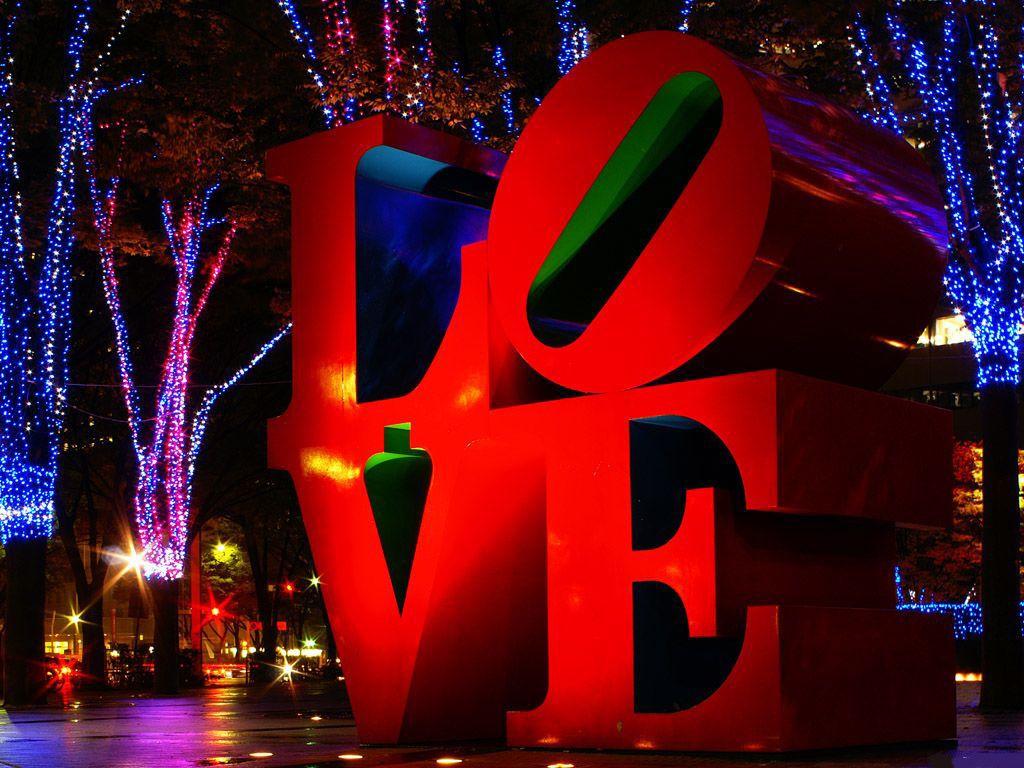 1024x768 Love In Christmas Lights Picture, Photo, and Image for Facebook, Tumblr, Pinterest, and Twitter